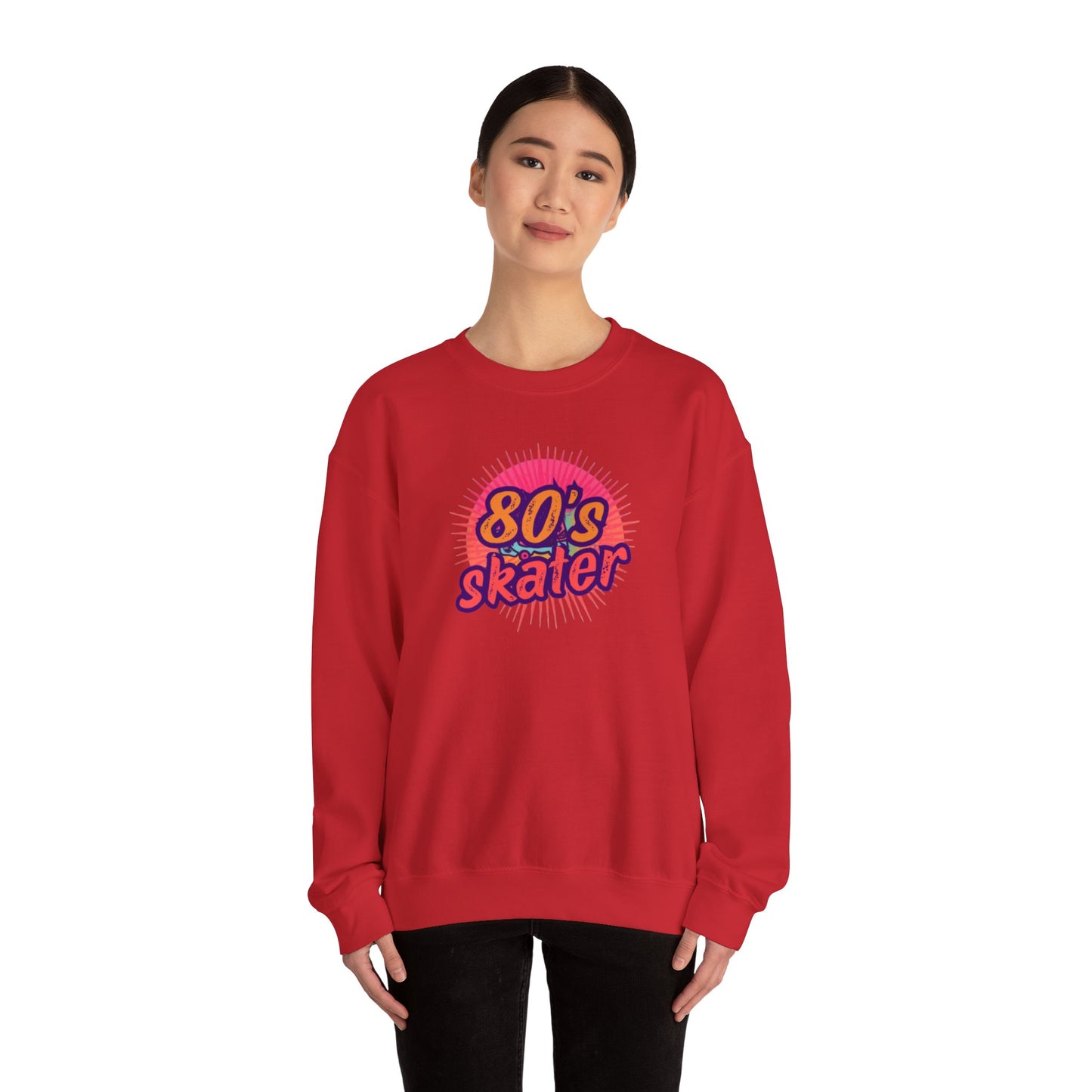 80's Skater Sweatshirt - Retro Skateboarding Crewneck