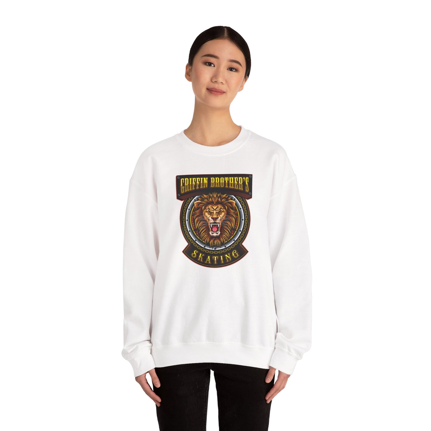 Griffin Brothers Skating Lion Crewneck Sweatshirt