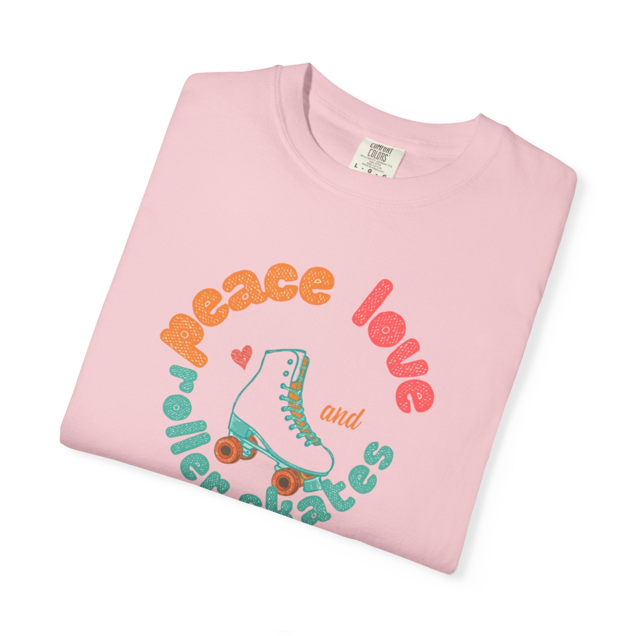 Peace Love Roller Skates T-Shirt — Retro Roller Skate Graphic Tee