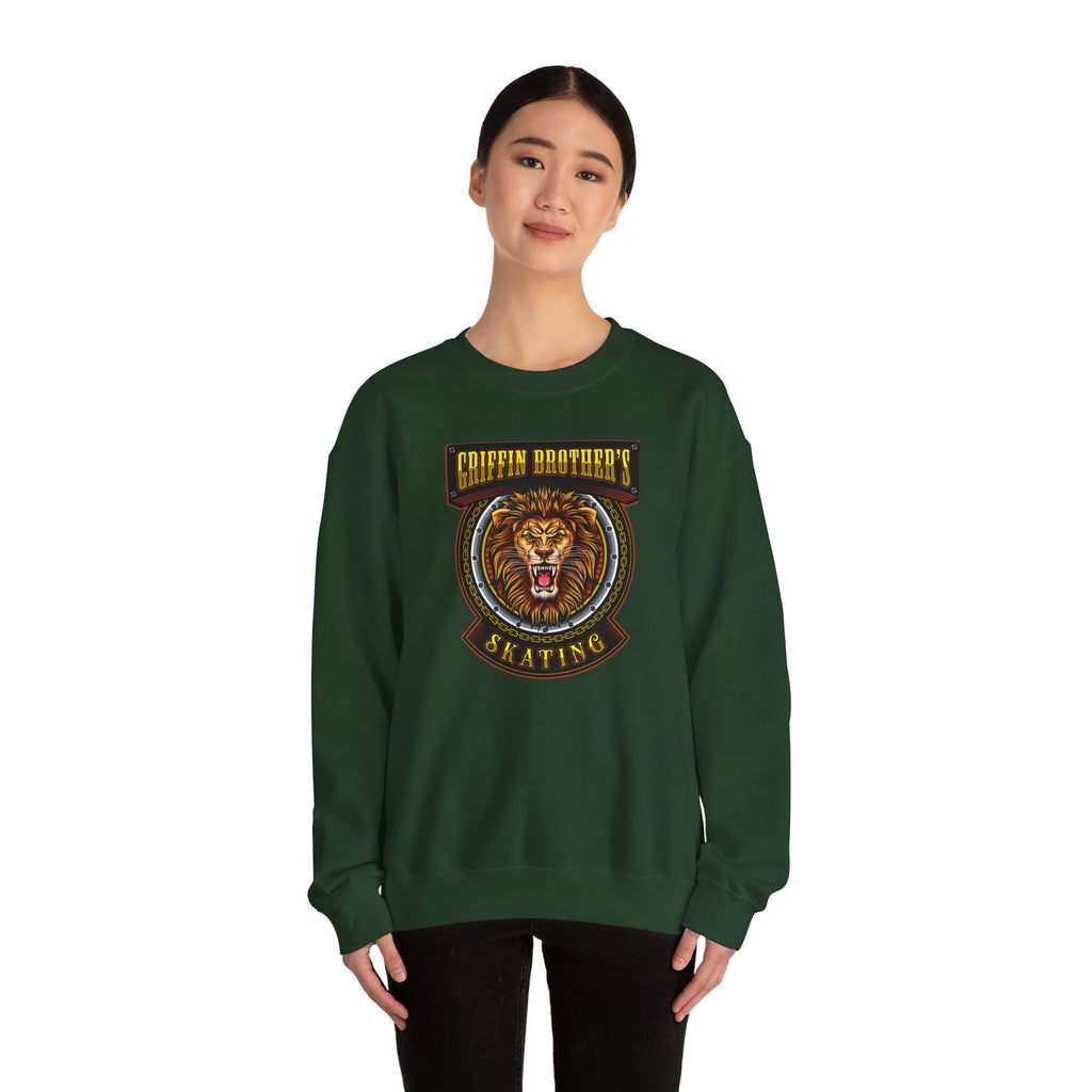 Griffin Brothers Skating Lion Crewneck Sweatshirt