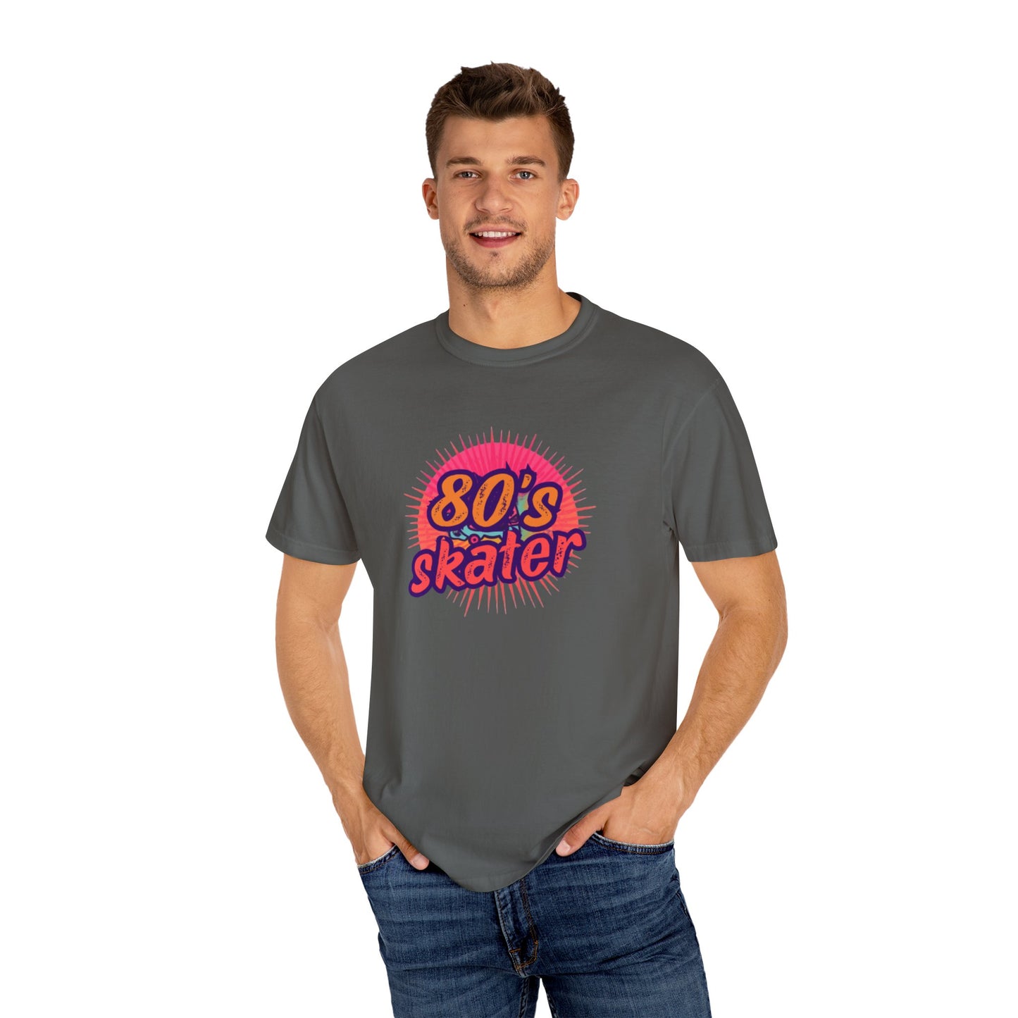 80's Skater T-Shirt — Retro Neon Skateboard Tee