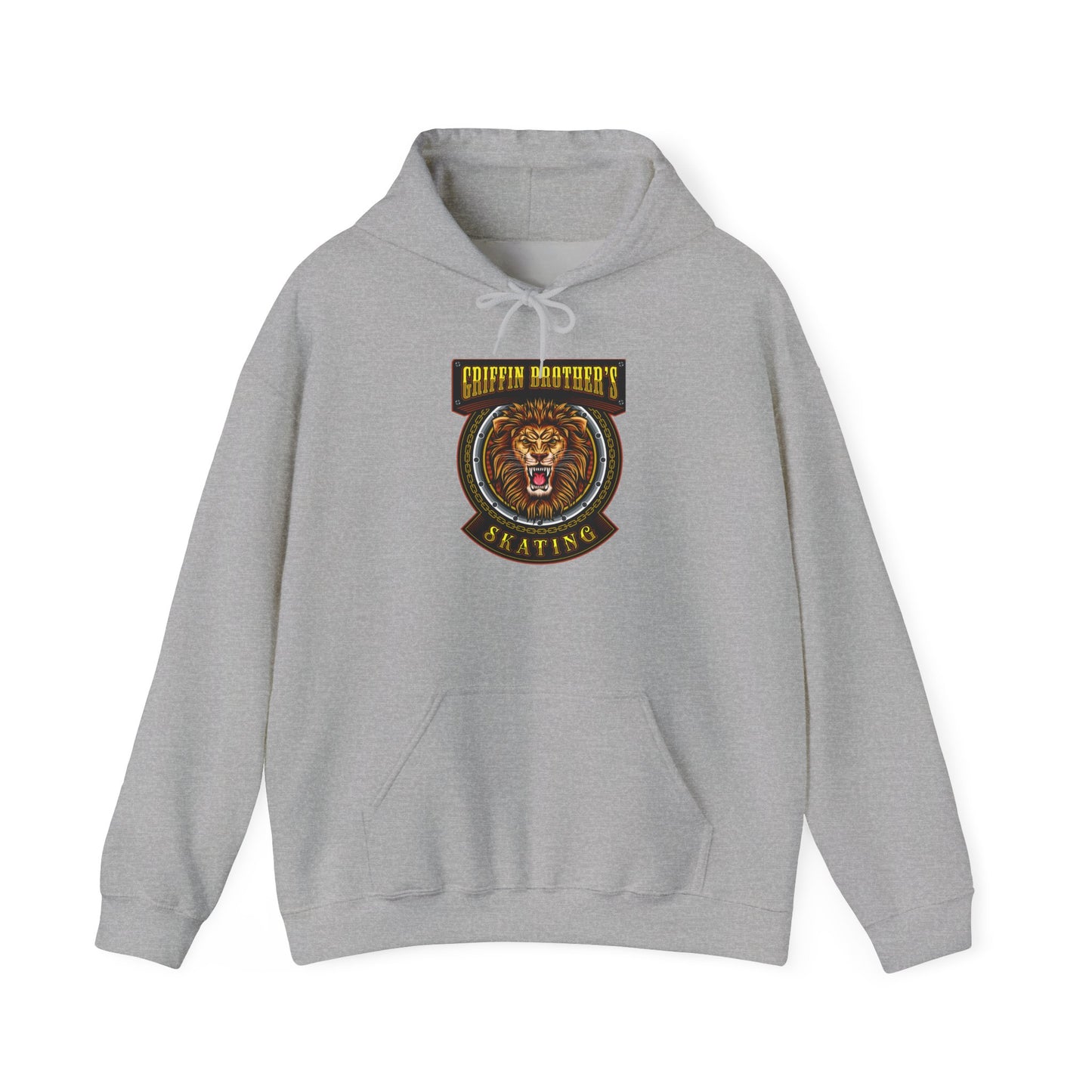 Griffin Authority Skating Hoodie — Vintage Lion Patch Graphic