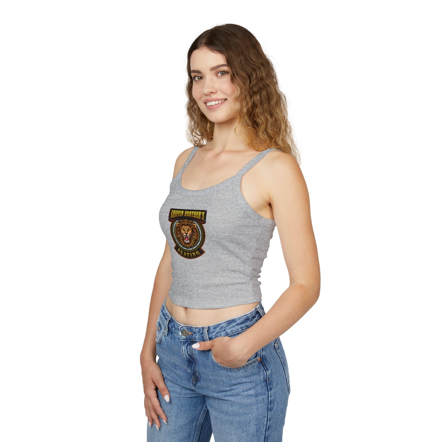 Lion Crest Skating Tank Top — Griffith Brothers Vintage Athletic Crop