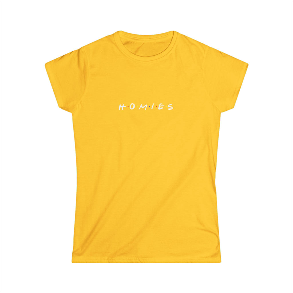 Homies Script Women's Tee — Casual Best Friends Graphic Shirt
