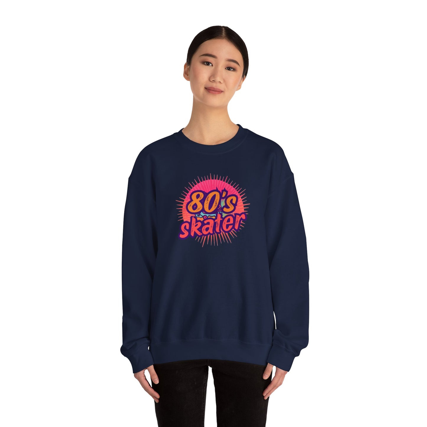 80's Skater Sweatshirt - Retro Skateboarding Crewneck