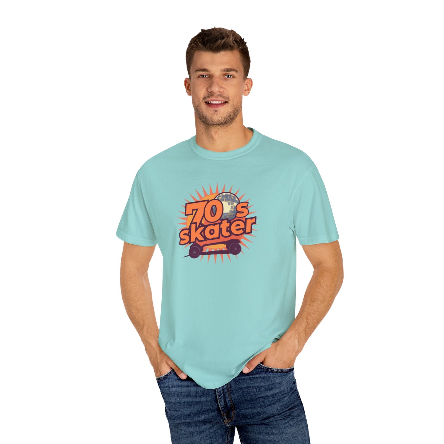 70s Skater T-Shirt — Retro Roller Skate Graphic Tee