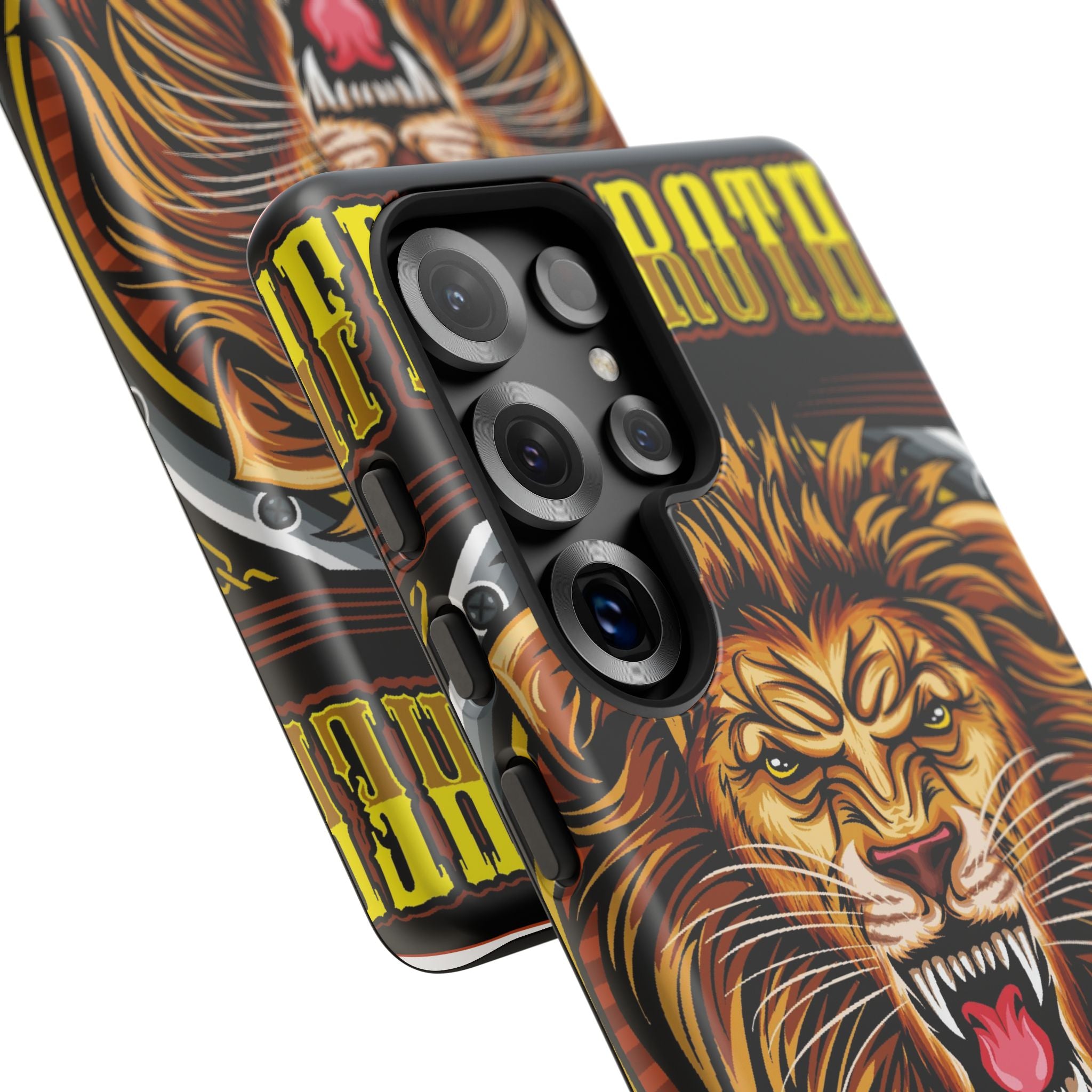 Lion King Tough Cases Phone Case — Fierce Roaring Lion Design, Protective Shockproof Cover