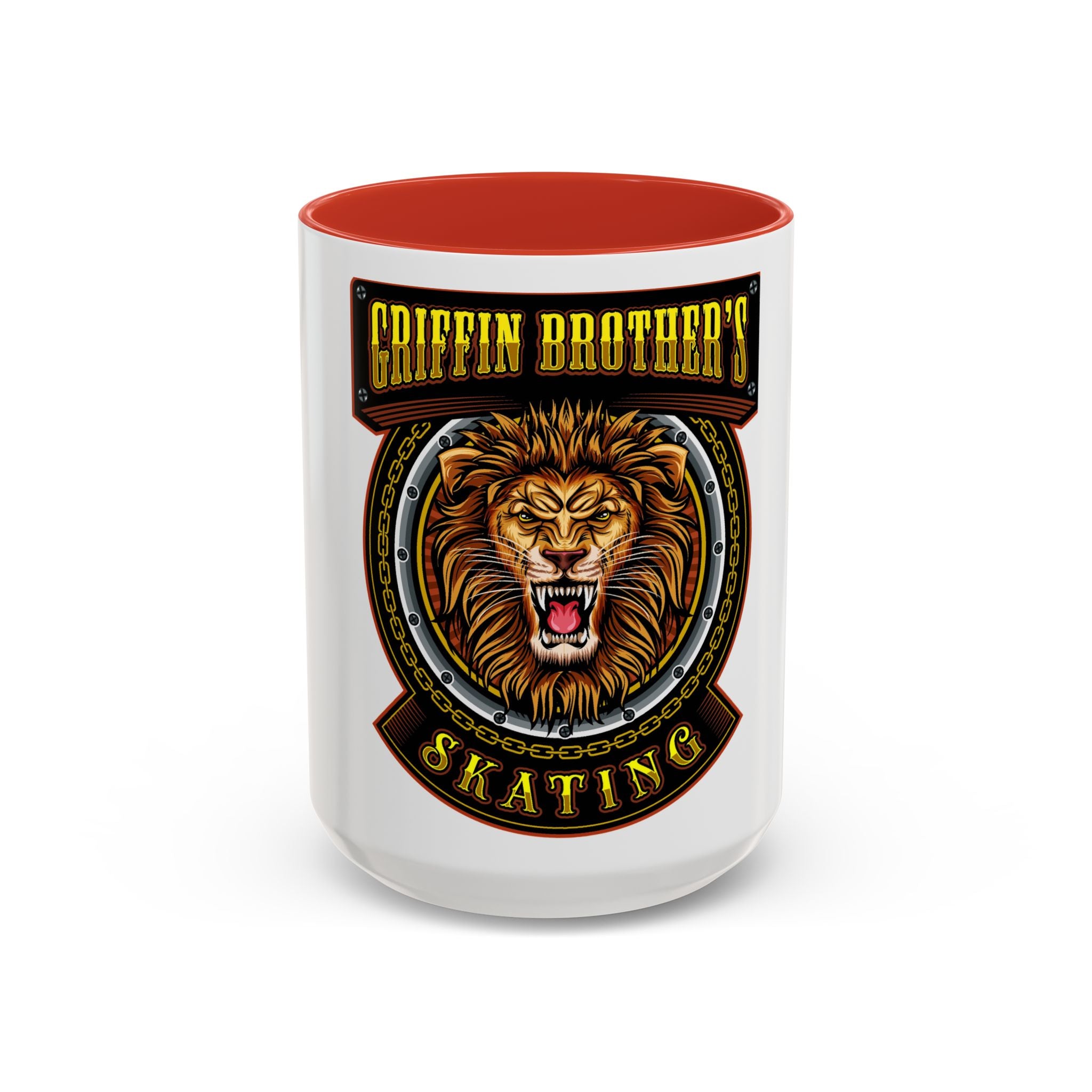 Griffin Brother's Skating Lion Accent Coffee Mug — 11/15oz
