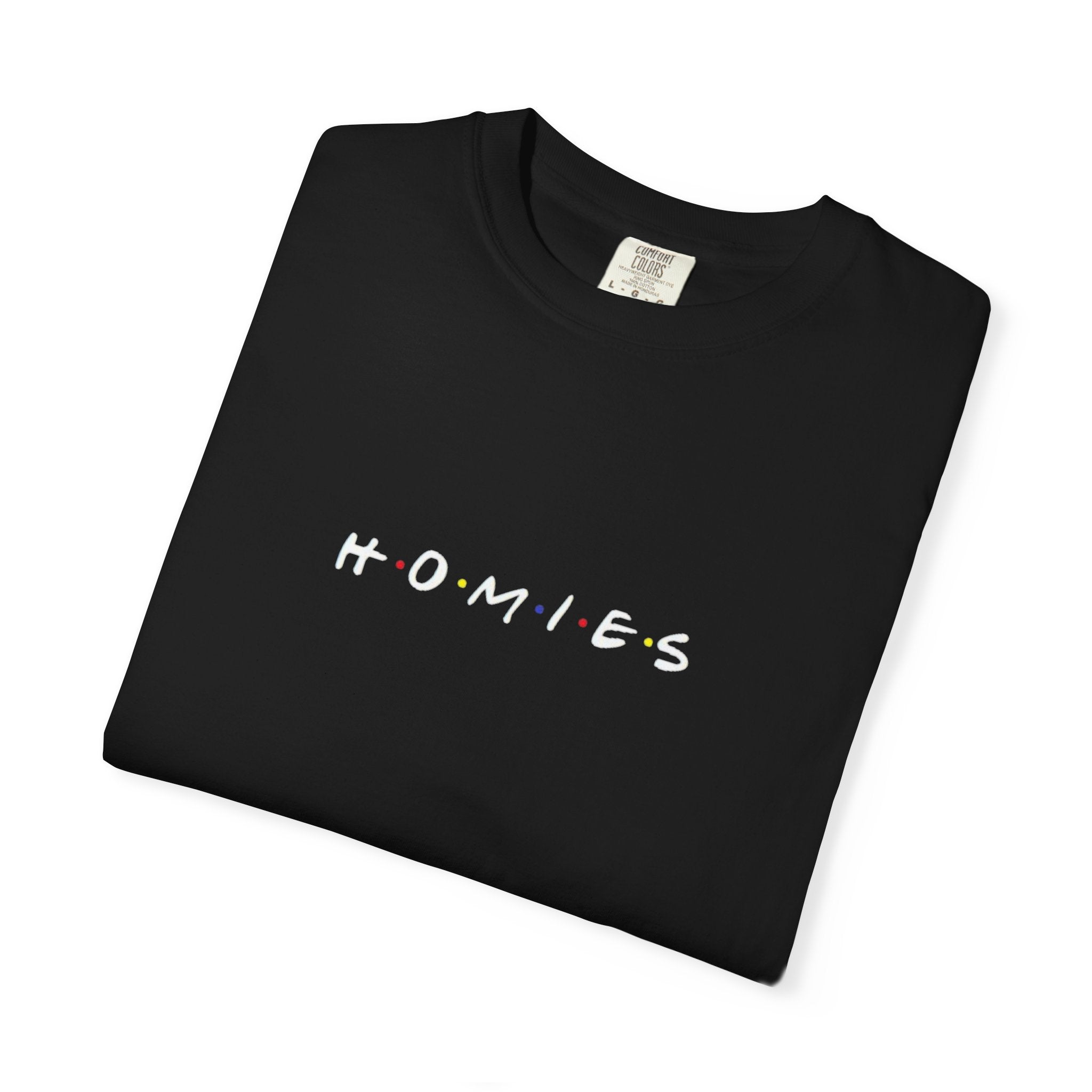 Homies Graphic T-Shirt — Casual Vintage-Inspired Tee for Friends & Streetwear