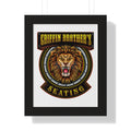 Griffin Brothers Skating Framed Poster — Lion Emblem Wall Art