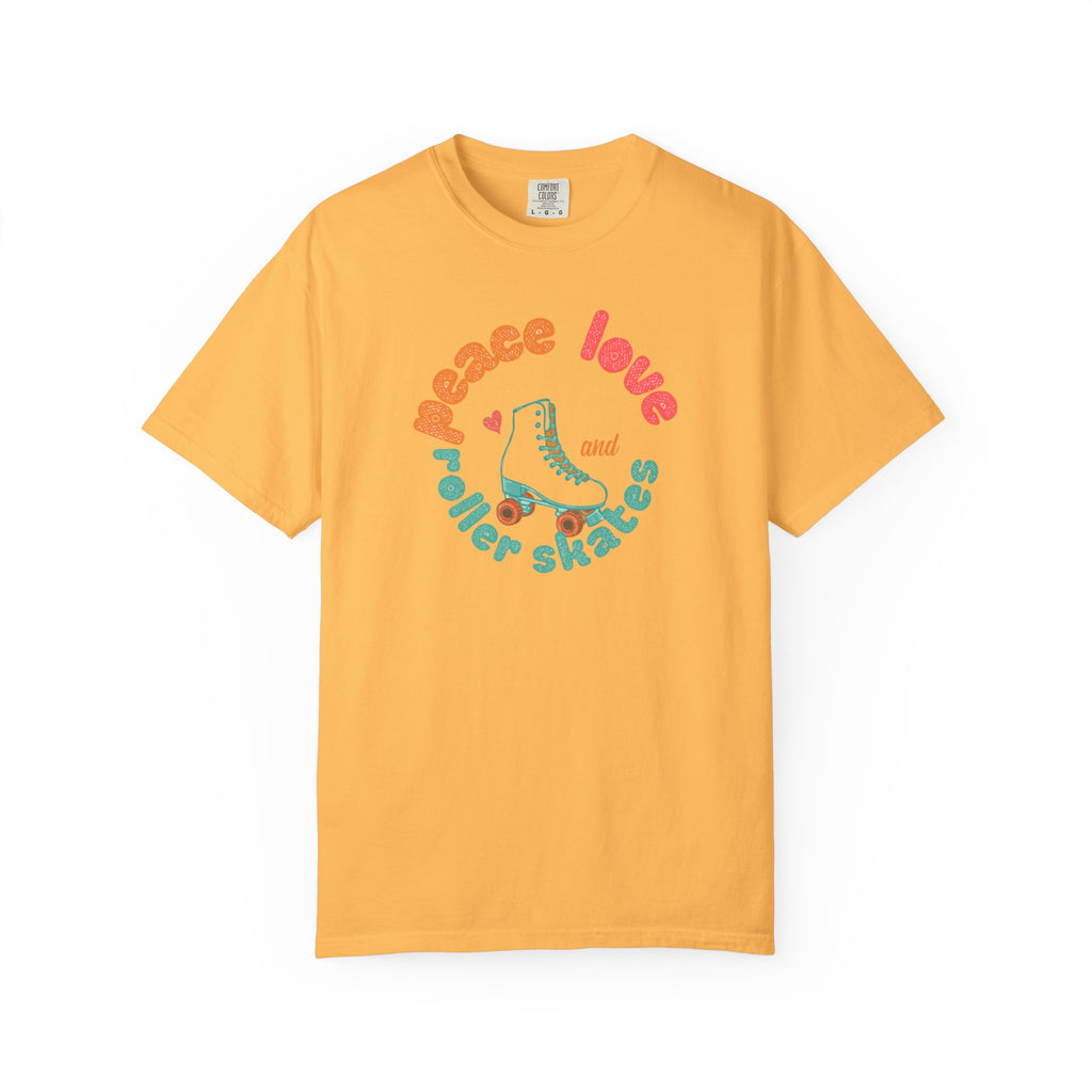 Peace Love Roller Skates T-Shirt — Retro Roller Skate Graphic Tee