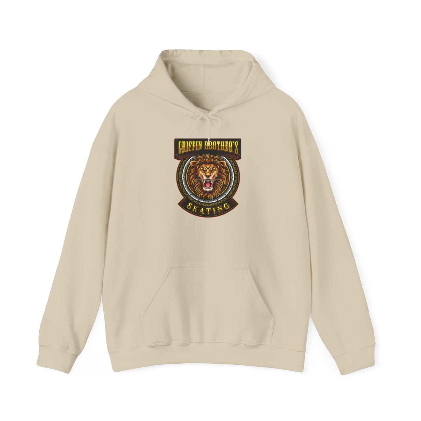 Griffin Authority Skating Hoodie — Vintage Lion Patch Graphic