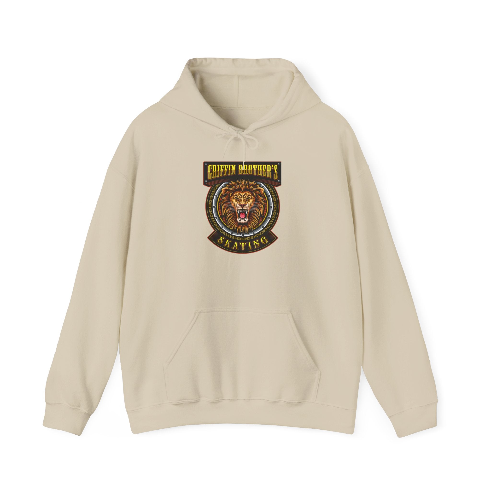 Griffin Authority Skating Hoodie — Vintage Lion Patch Graphic