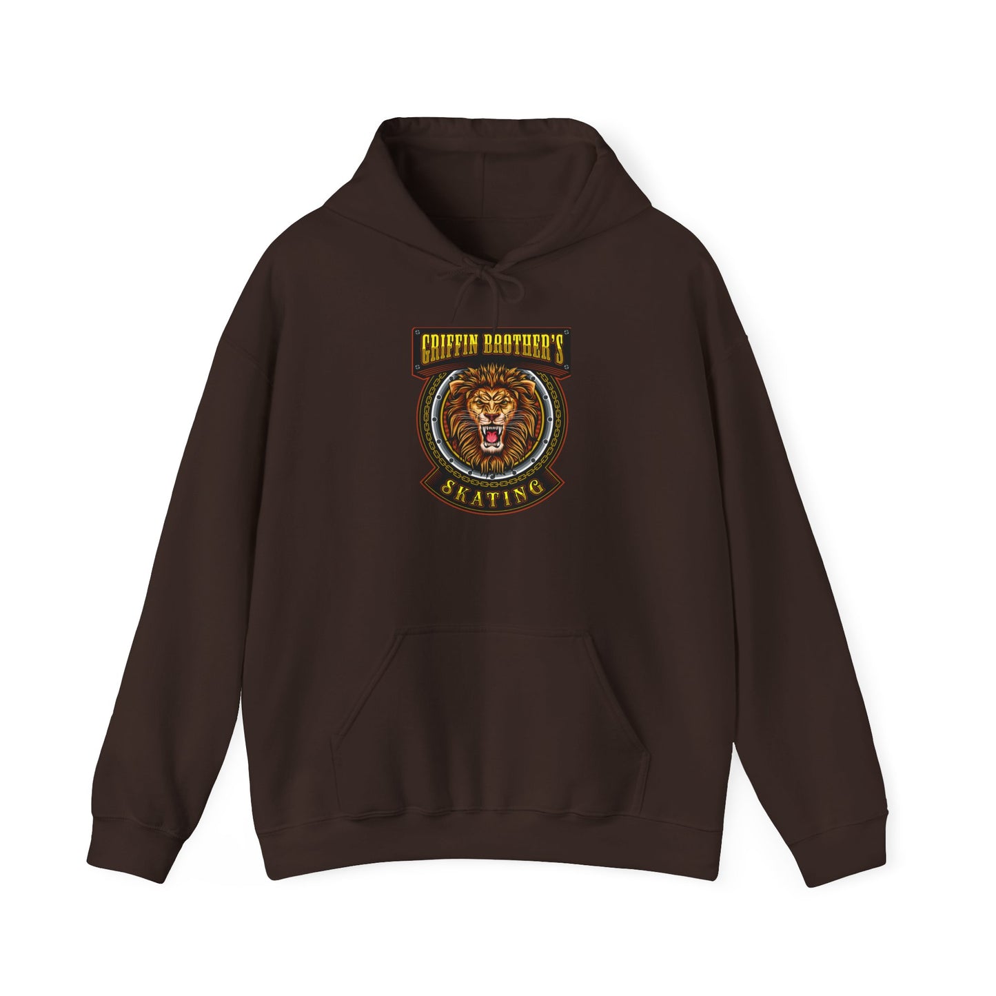 Griffin Authority Skating Hoodie — Vintage Lion Patch Graphic
