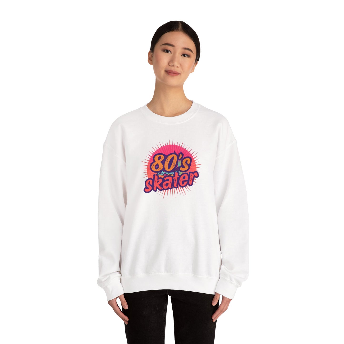 80's Skater Sweatshirt - Retro Skateboarding Crewneck
