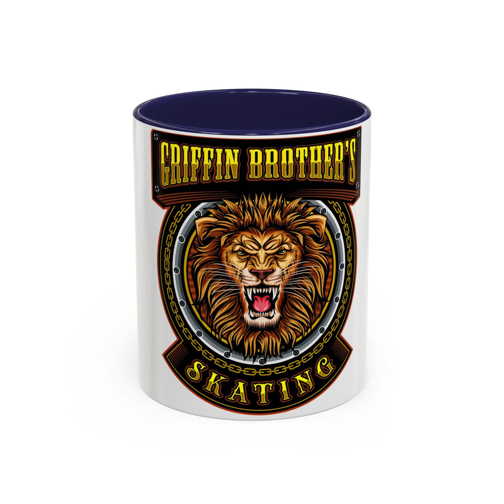 Griffin Brother's Skating Lion Accent Coffee Mug — 11/15oz