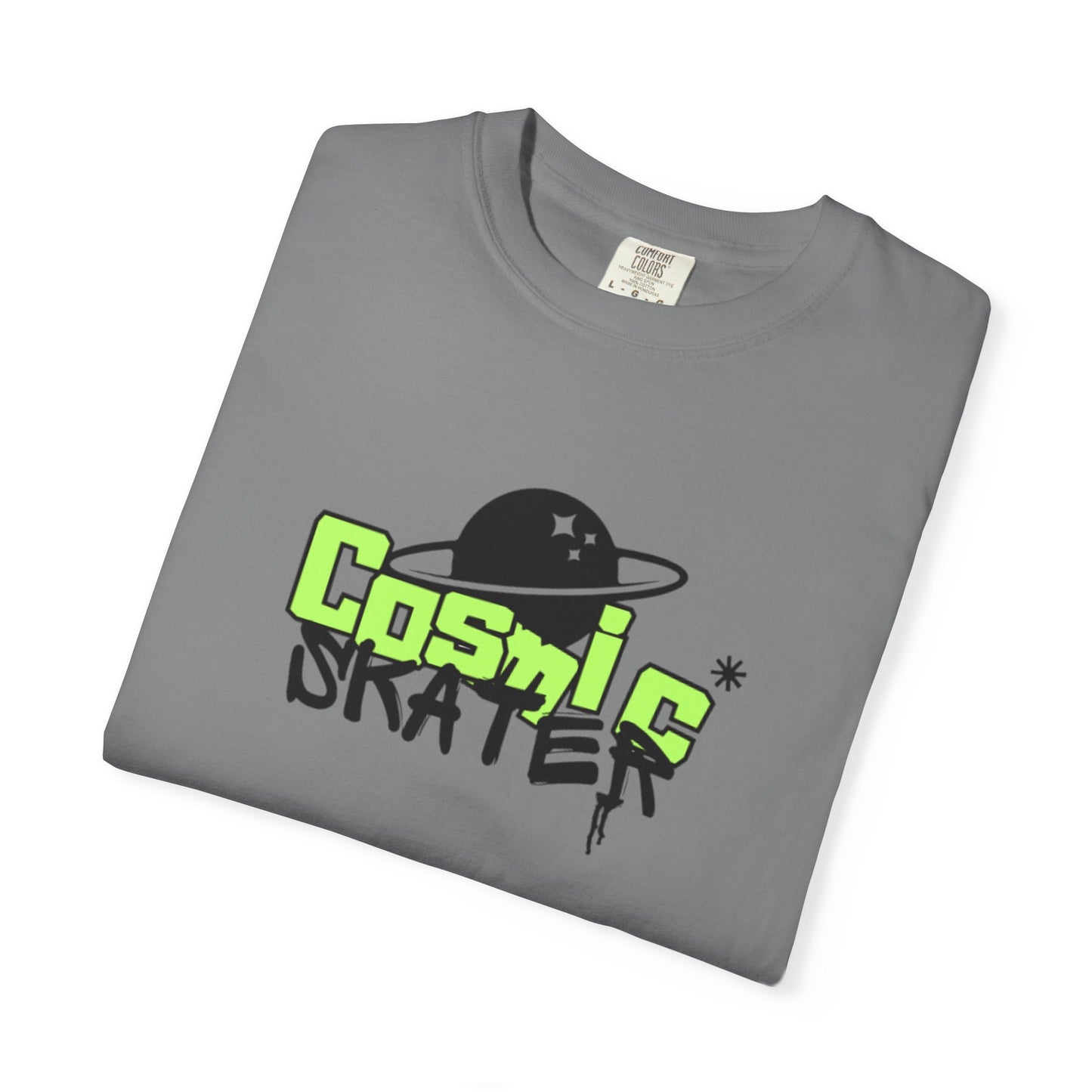 Cosmic Skater Graphic T-Shirt — Planet Skateboard Tee