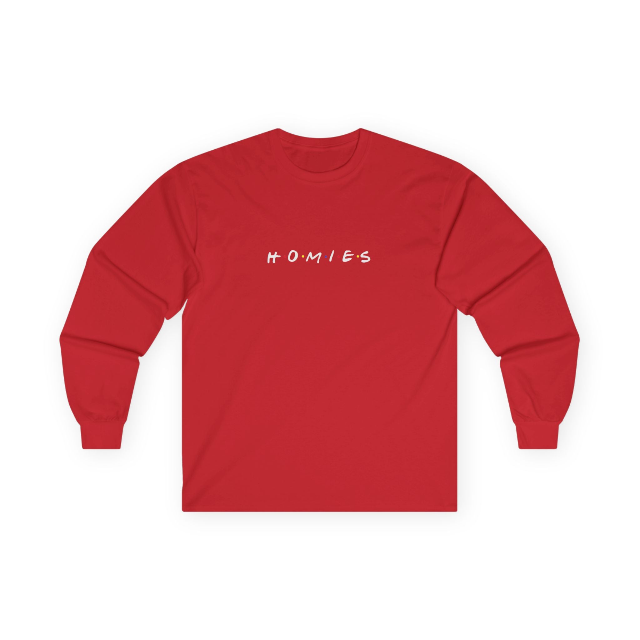 Long Sleeve Tee — Minimal White Embroidered Text Shirt