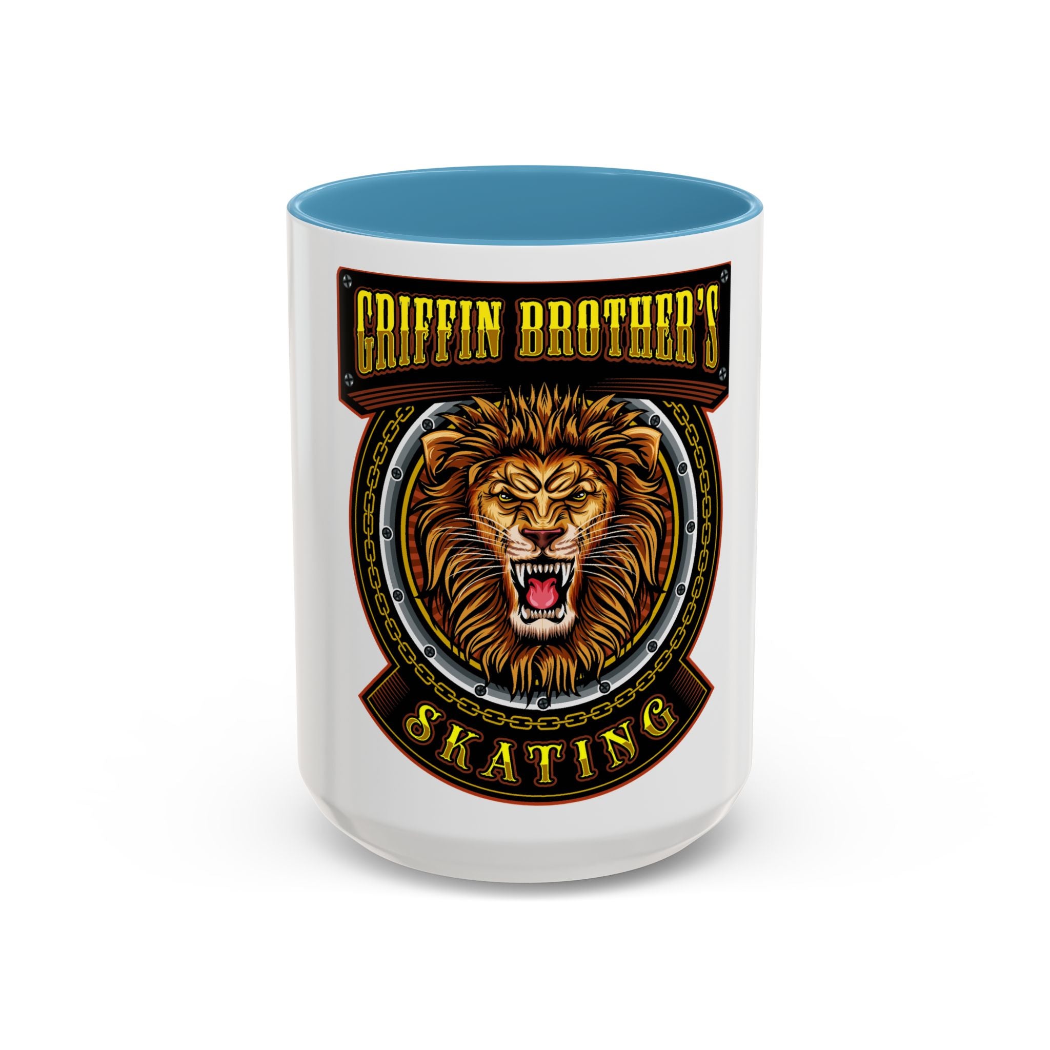 Griffin Brother's Skating Lion Accent Coffee Mug — 11/15oz