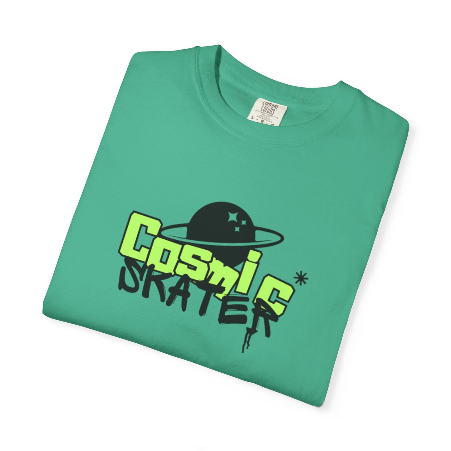 Cosmic Skater Graphic T-Shirt — Planet Skateboard Tee
