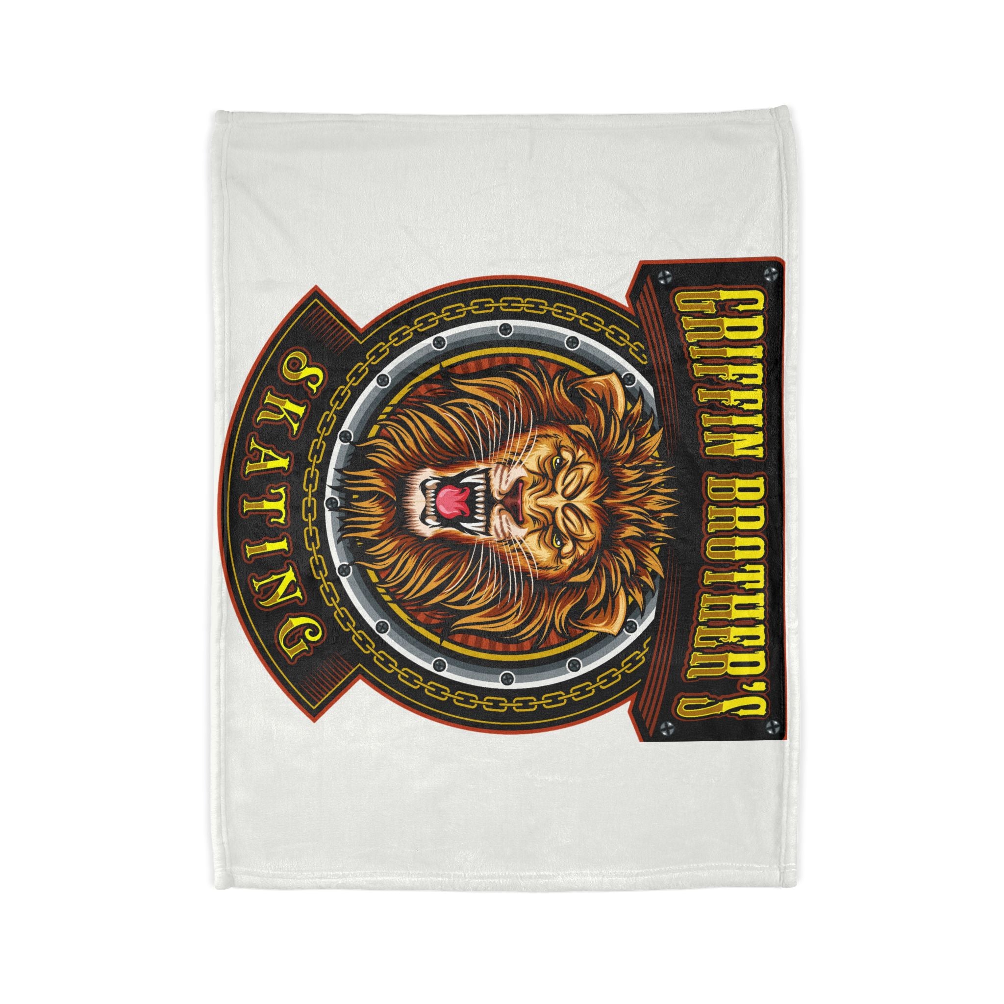 Griffin Brother's Skating Lion Blanket — Soft Polyester Throw for Skaters & Sports Fans
