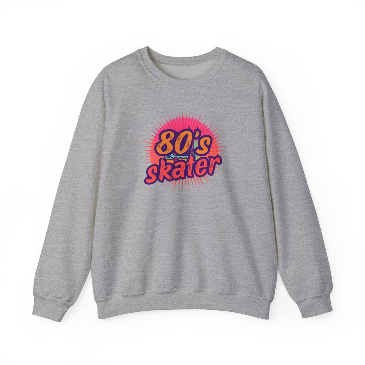 80's Skater Sweatshirt - Retro Skateboarding Crewneck