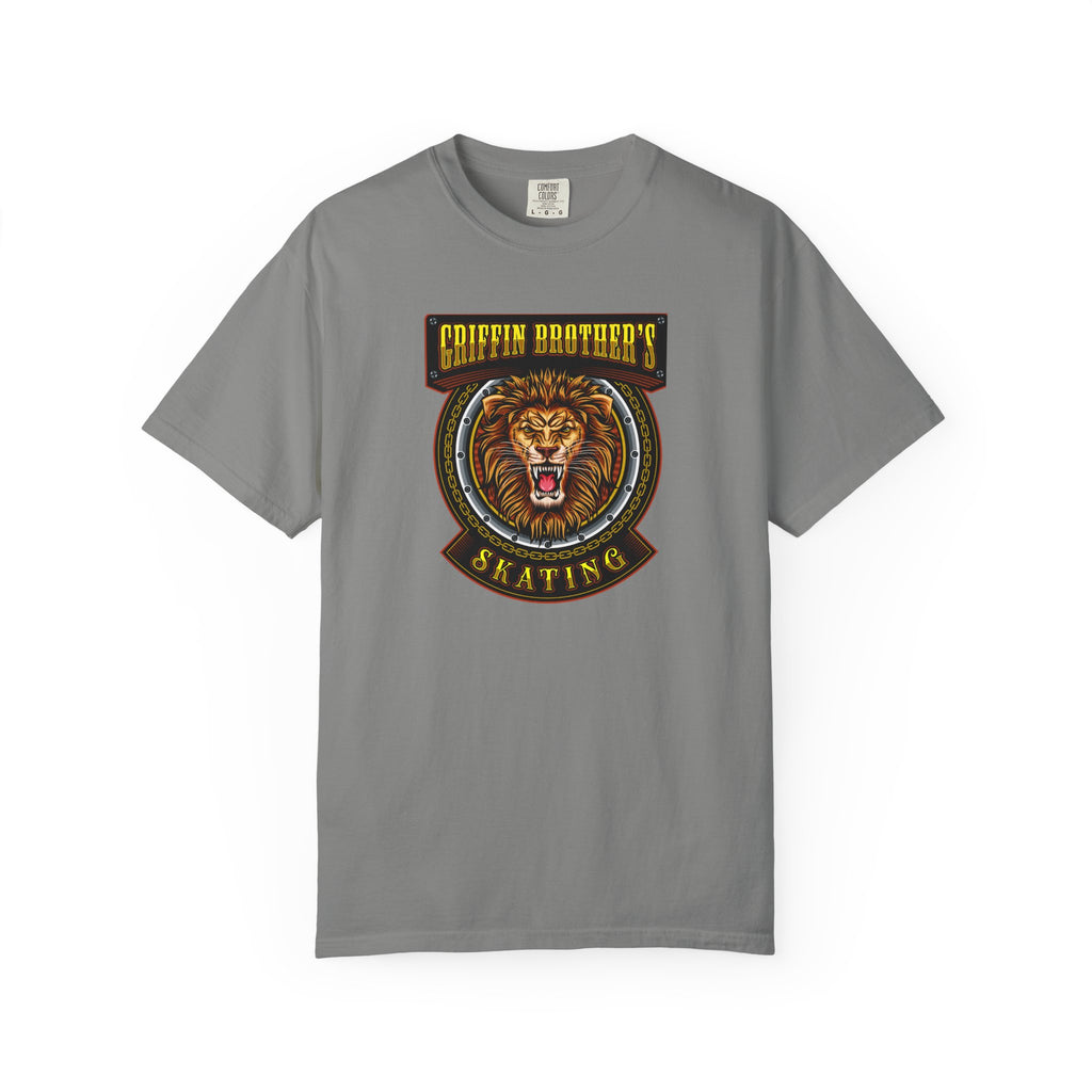 Griffin Brothers Skating Lion T-Shirt — Vintage Skate Crew Tee
