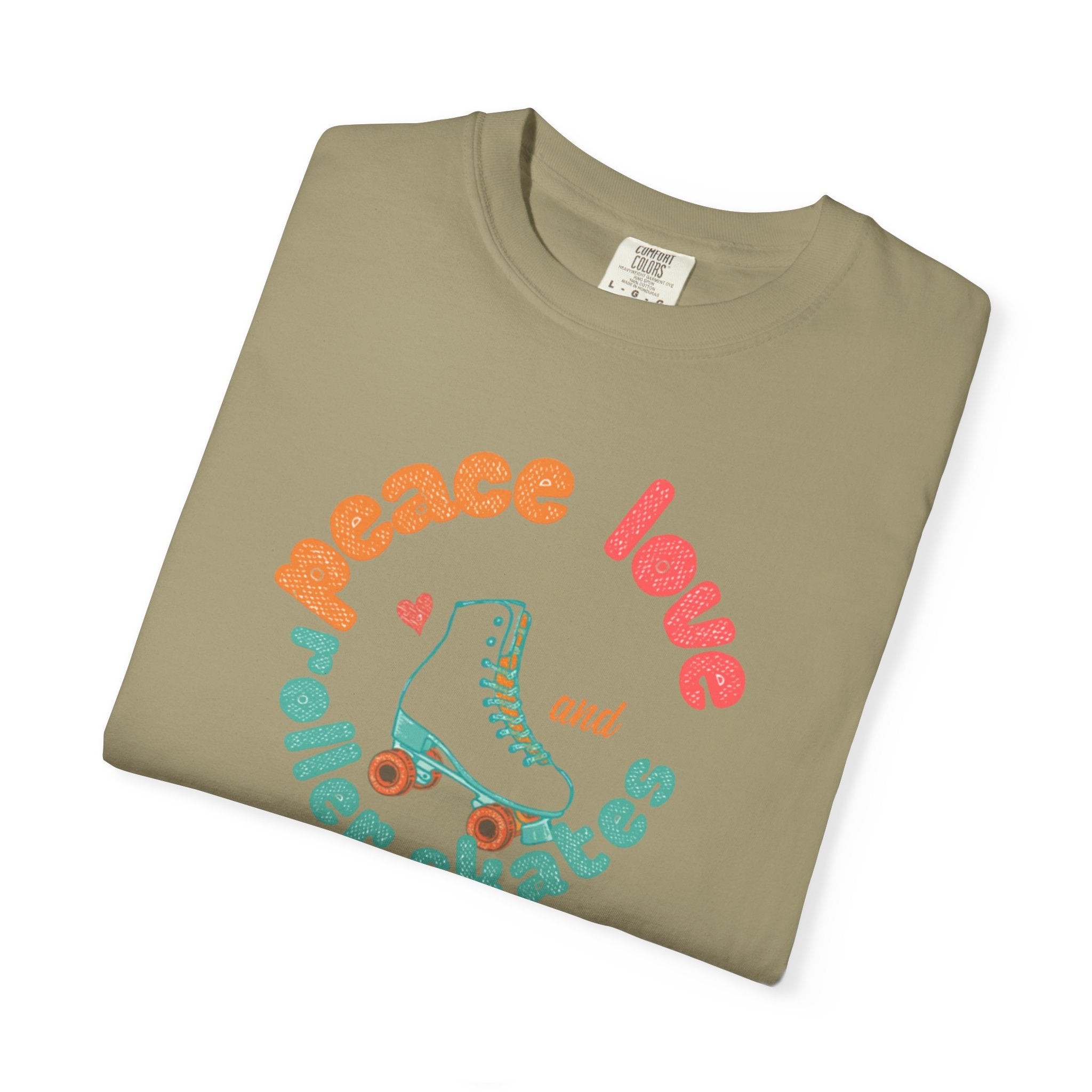 Peace Love Roller Skates T-Shirt — Retro Roller Skate Graphic Tee