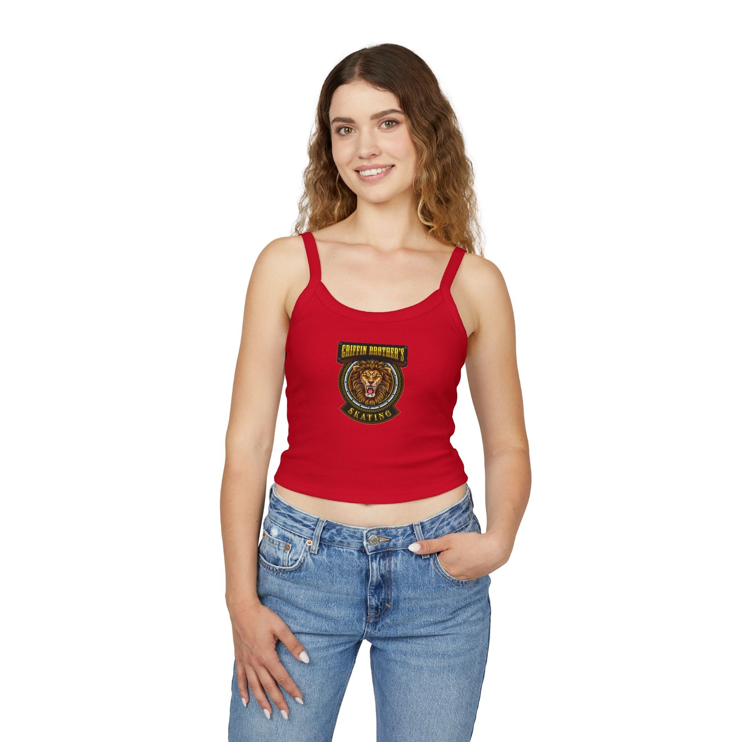 Lion Crest Skating Tank Top — Griffith Brothers Vintage Athletic Crop