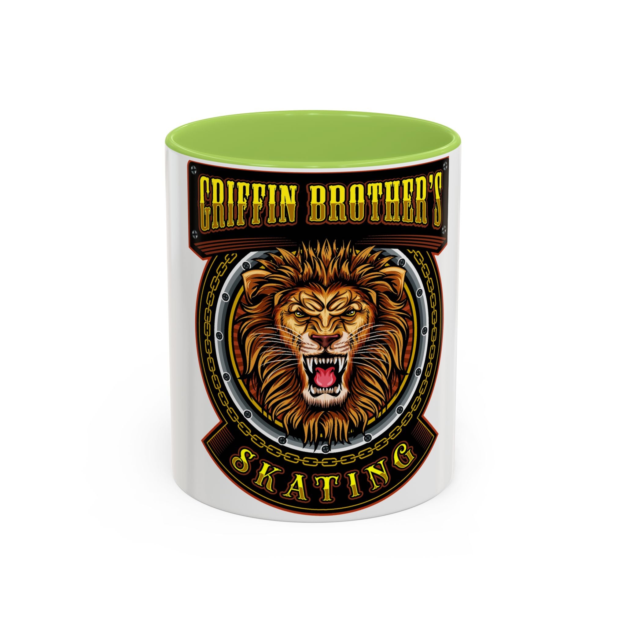 Griffin Brother's Skating Lion Accent Coffee Mug — 11/15oz