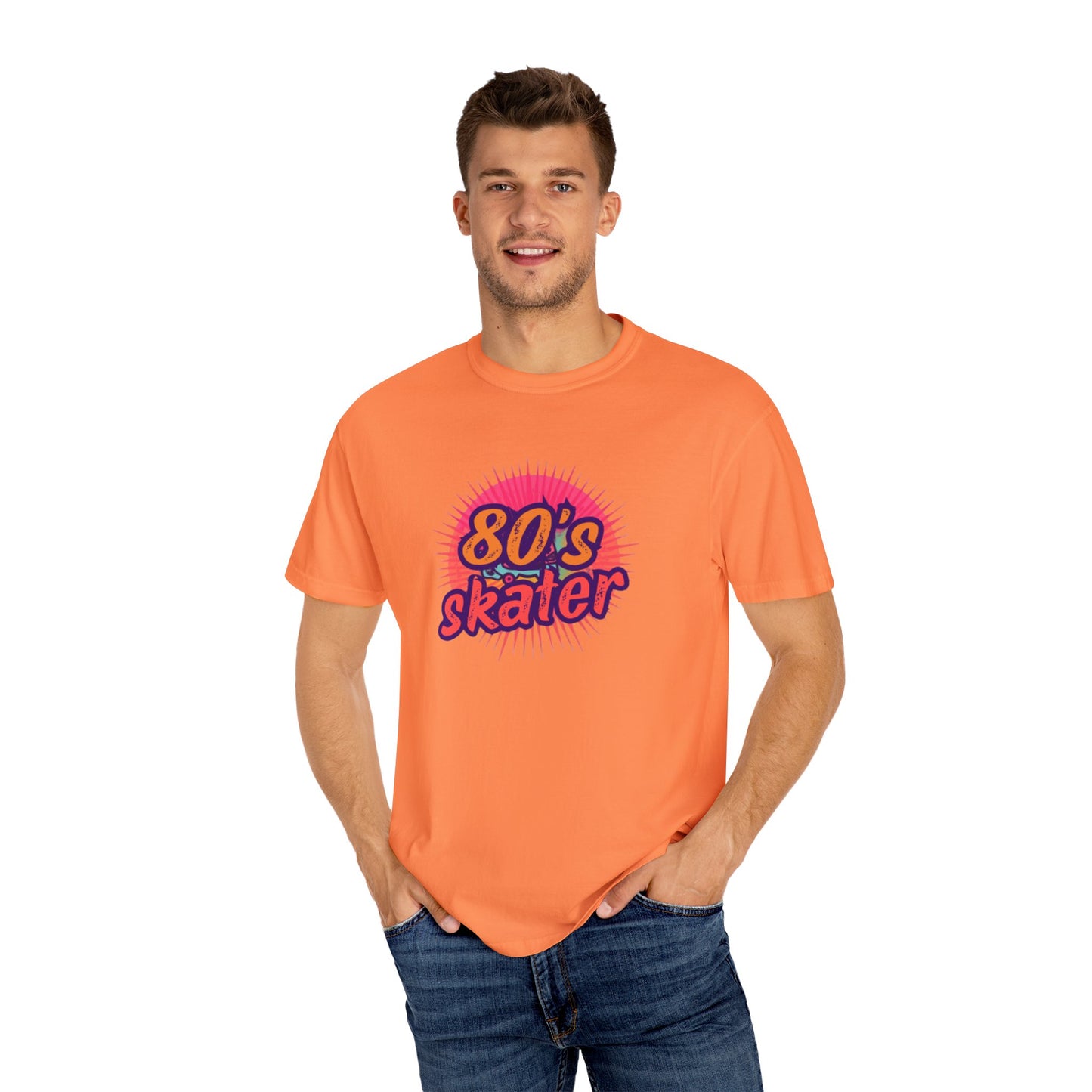 80's Skater T-Shirt — Retro Neon Skateboard Tee