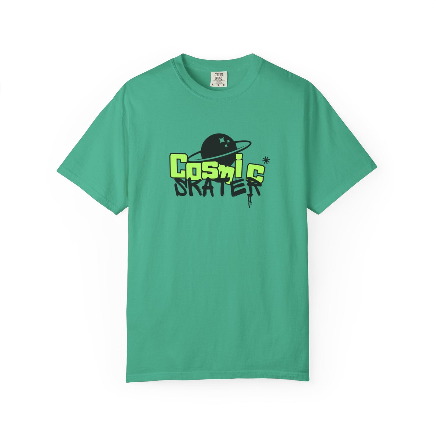 Cosmic Skater Graphic T-Shirt — Planet Skateboard Tee