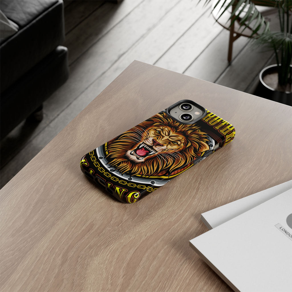 Lion King Tough Cases Phone Case — Fierce Roaring Lion Design, Protective Shockproof Cover