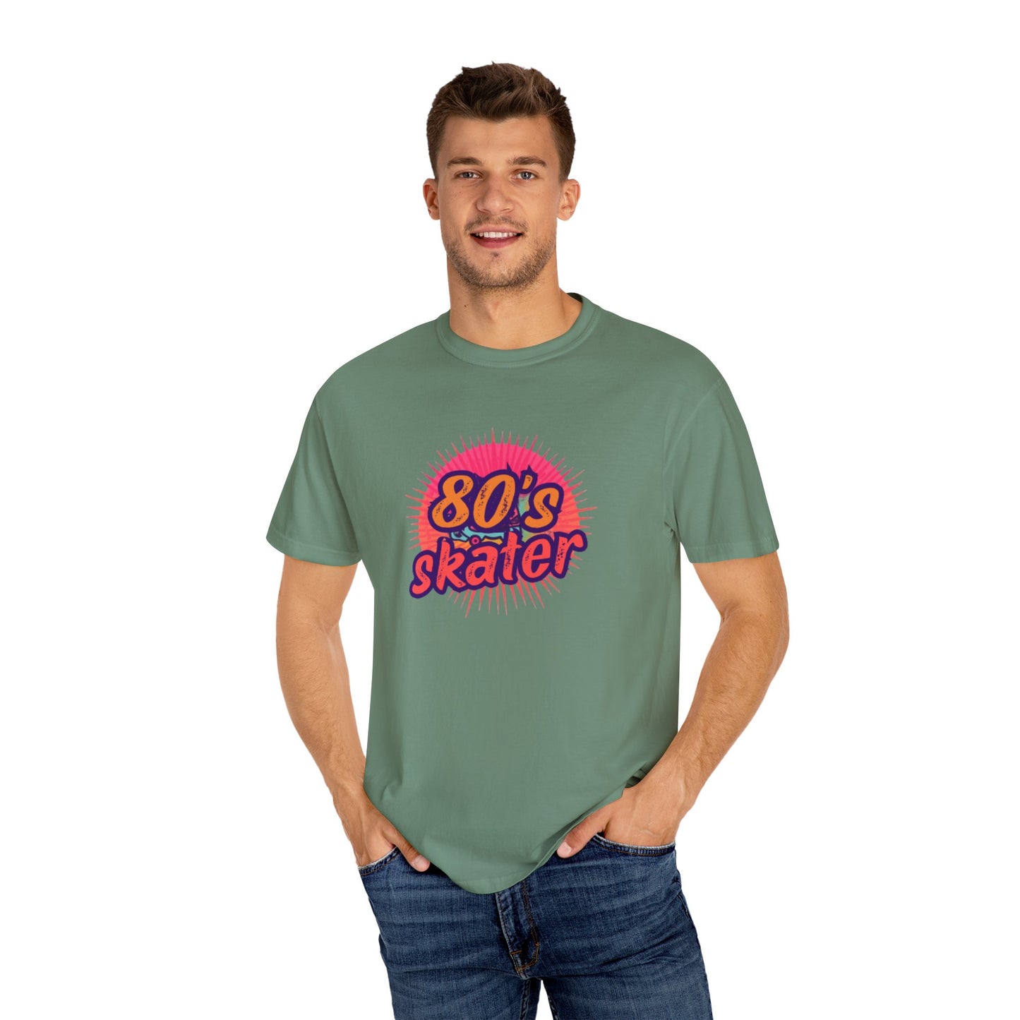 80's Skater T-Shirt — Retro Neon Skateboard Tee