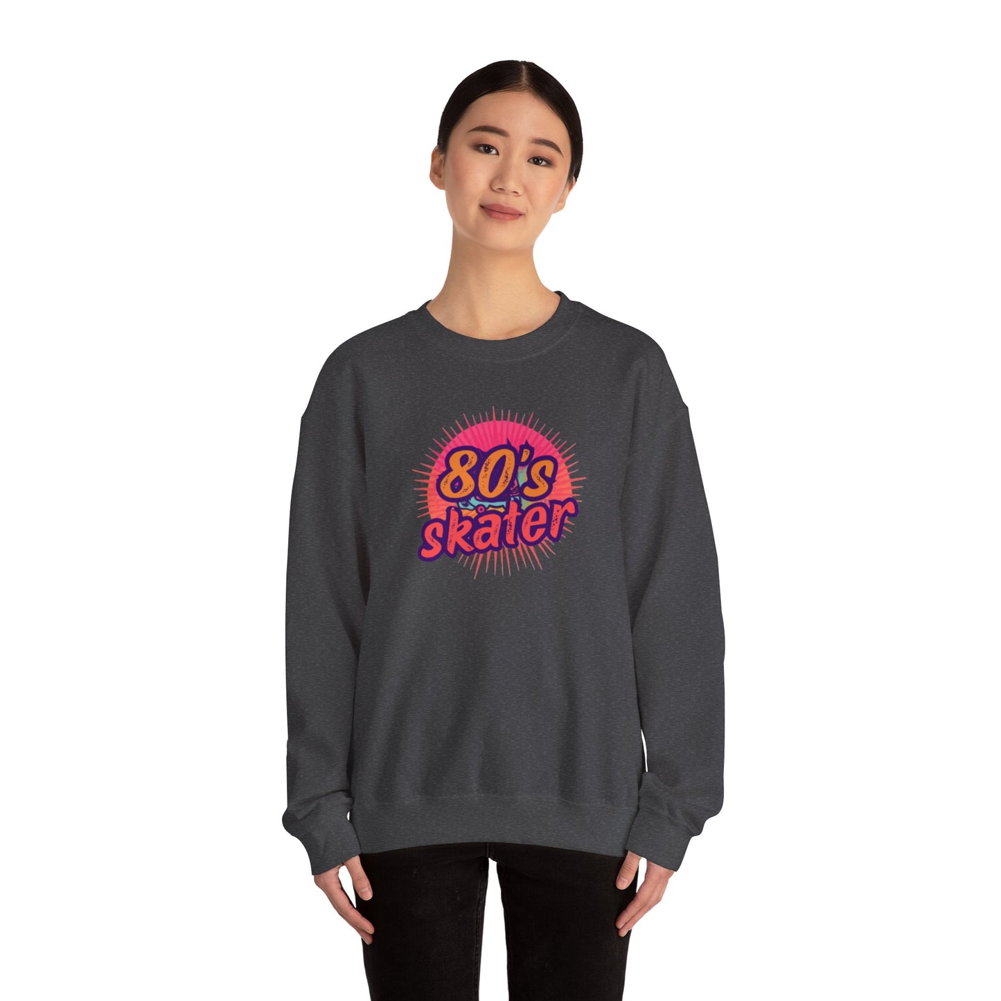 80's Skater Sweatshirt - Retro Skateboarding Crewneck