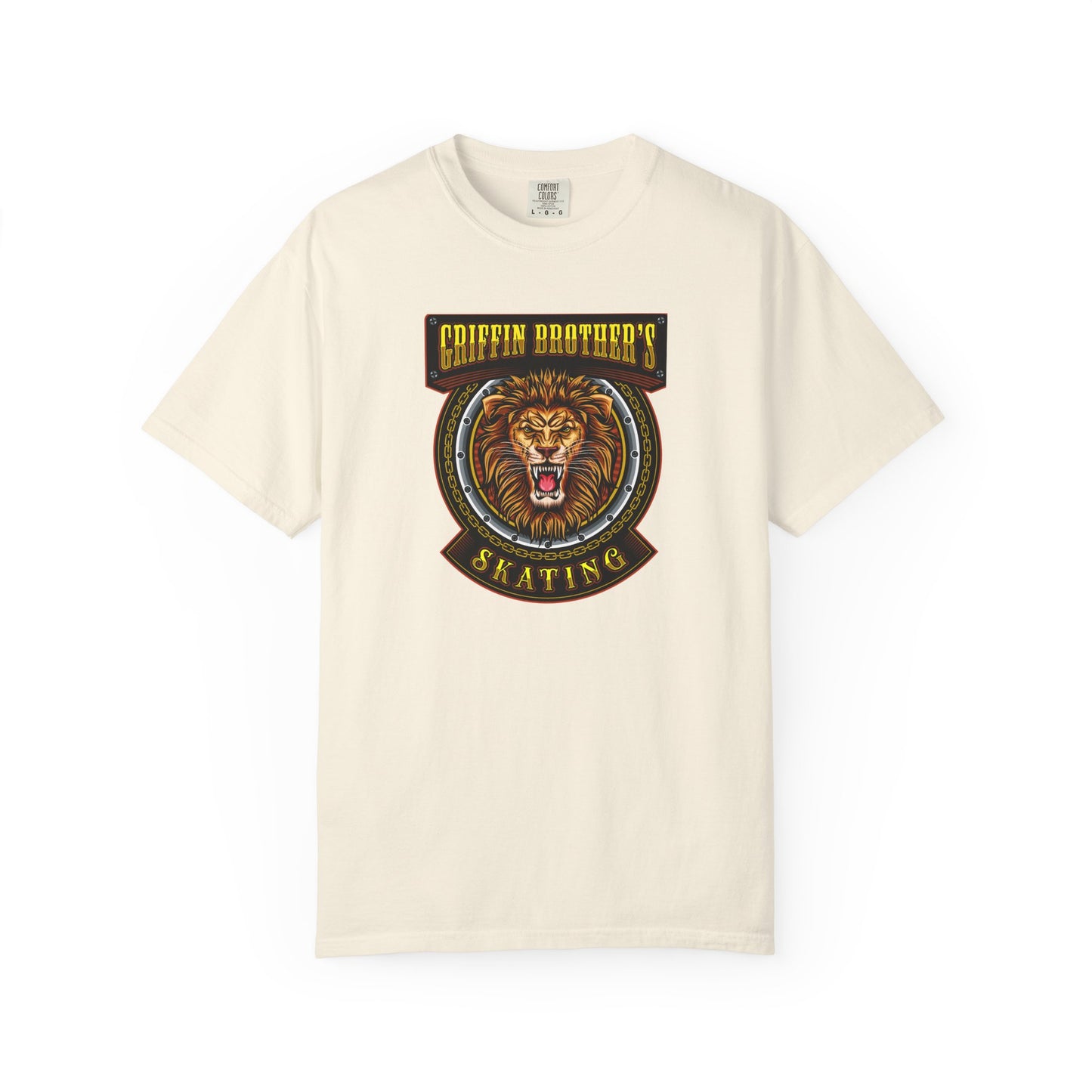 Griffin Brothers Skating Lion T-Shirt — Vintage Skate Crew Tee