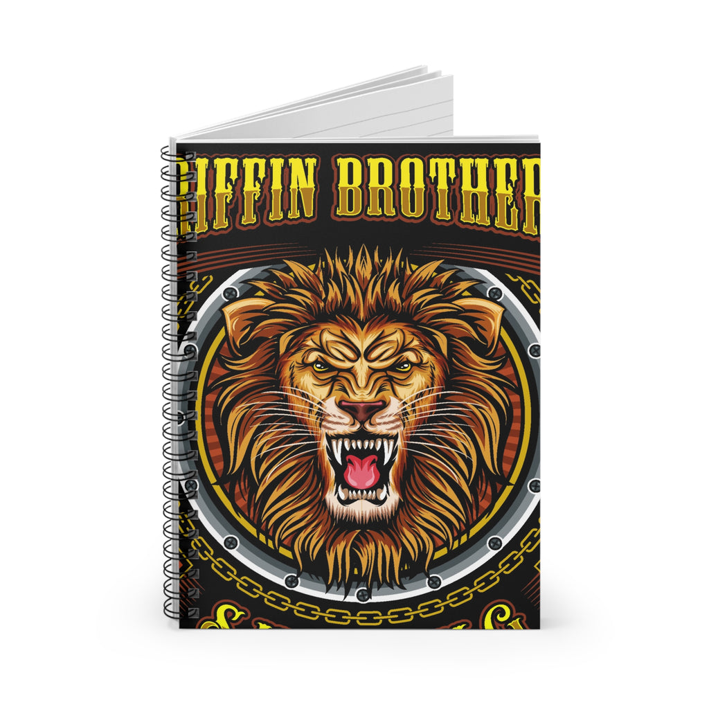 Lion Crest Spiral Notebook — Griffins Brothers Motorcycle Club Style Ruled Journal