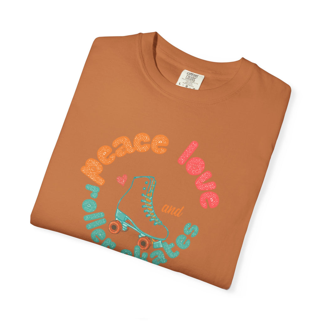 Peace Love Roller Skates T-Shirt — Retro Roller Skate Graphic Tee