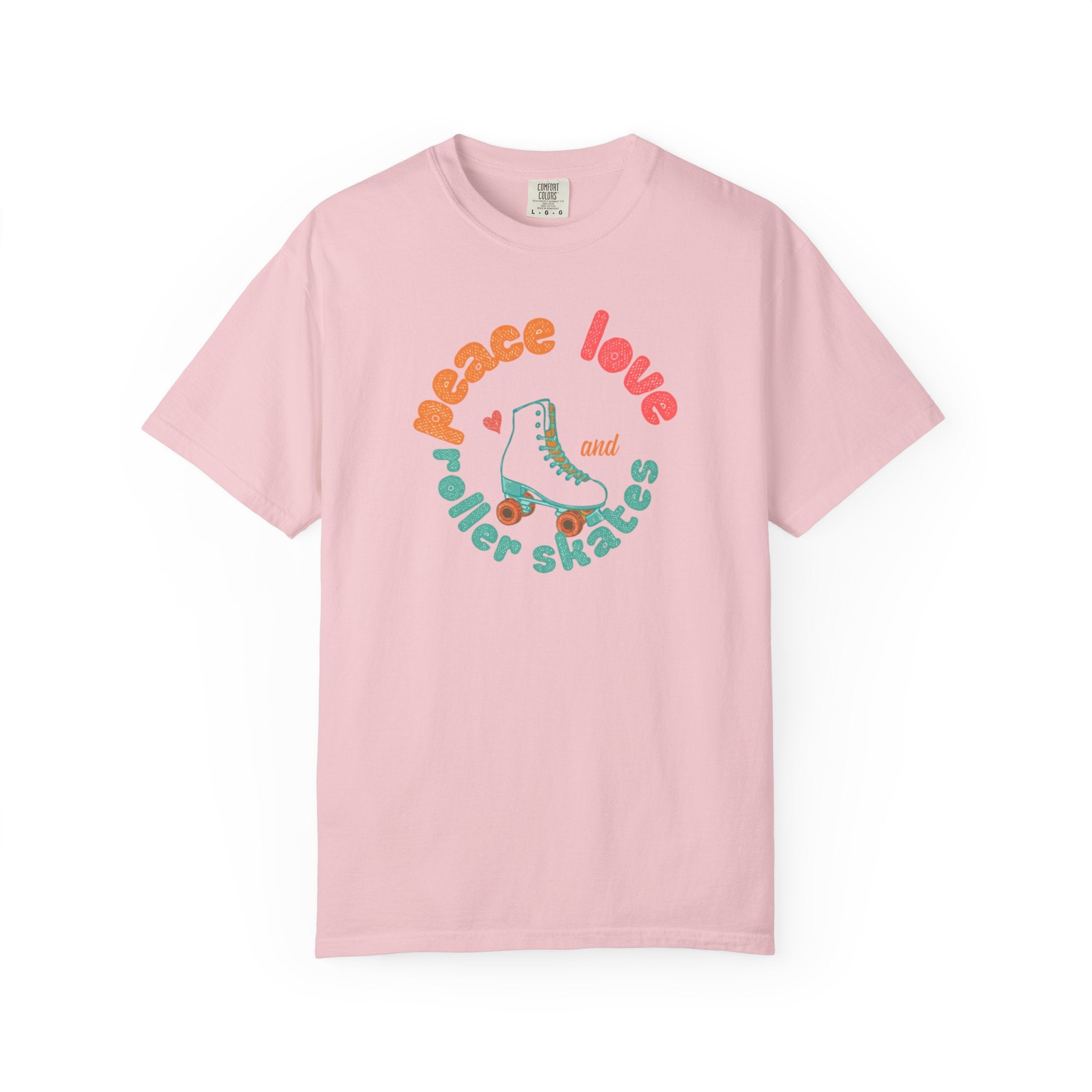 Peace Love Roller Skates T-Shirt — Retro Roller Skate Graphic Tee