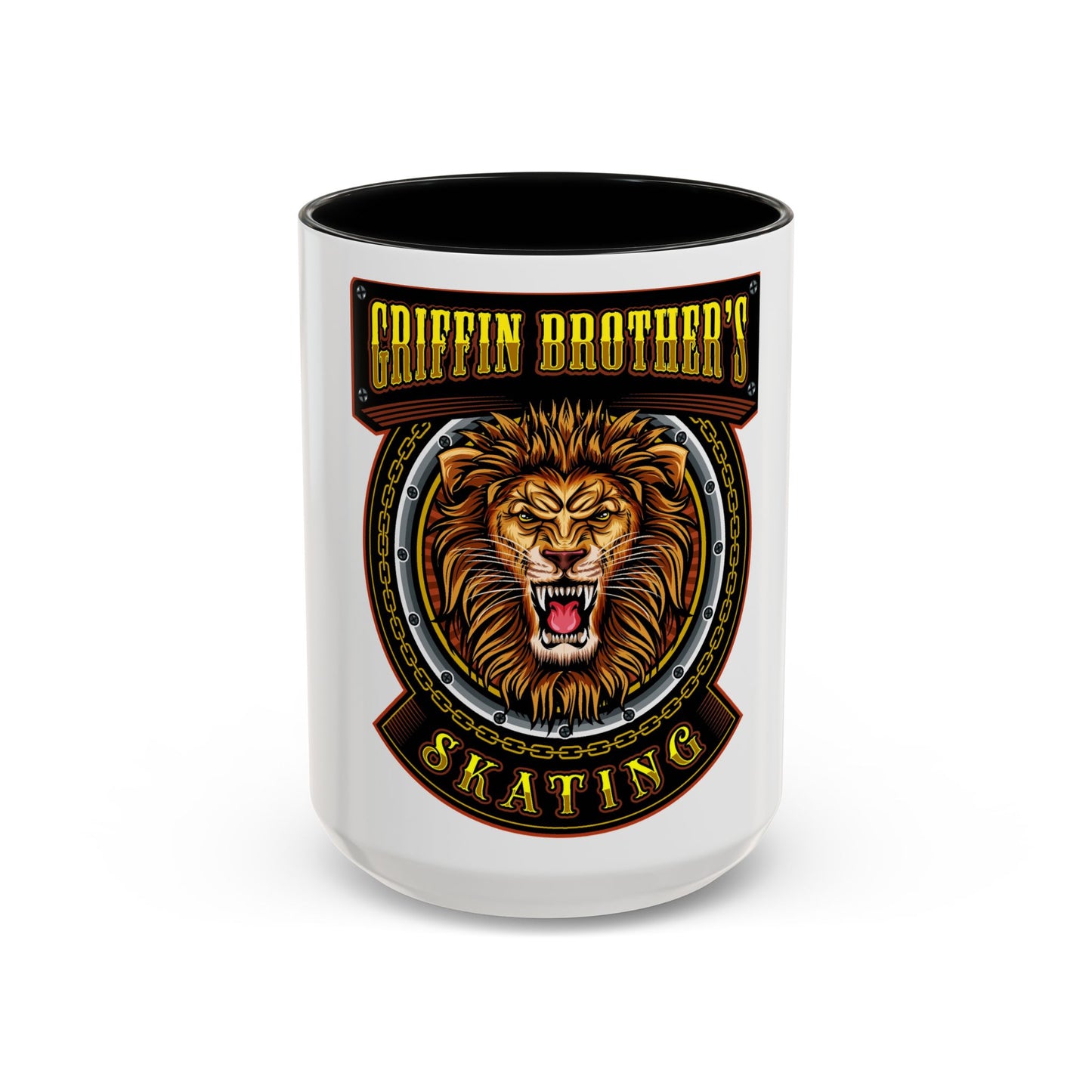 Griffin Brother's Skating Lion Accent Coffee Mug — 11/15oz