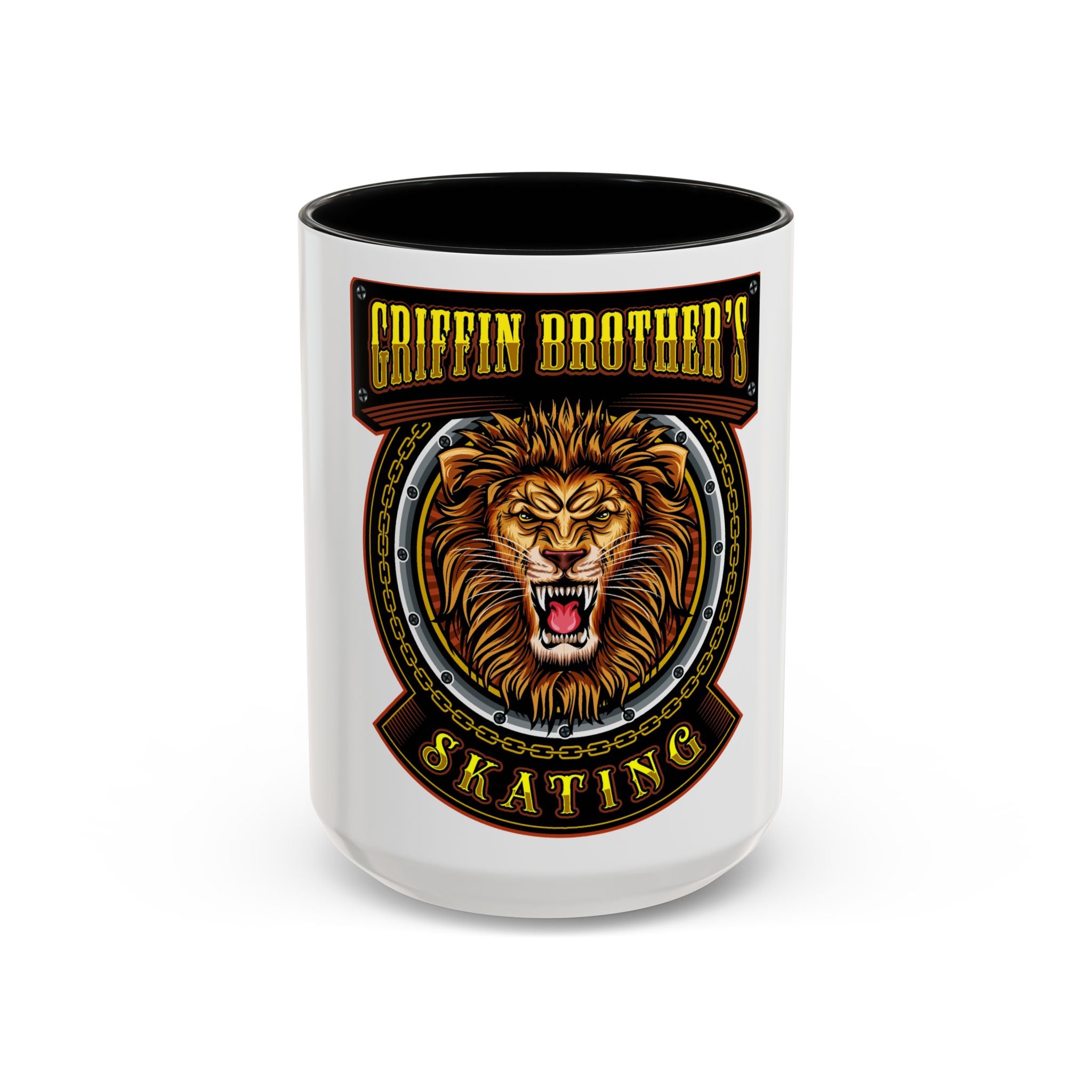 Griffin Brother's Skating Lion Accent Coffee Mug — 11/15oz