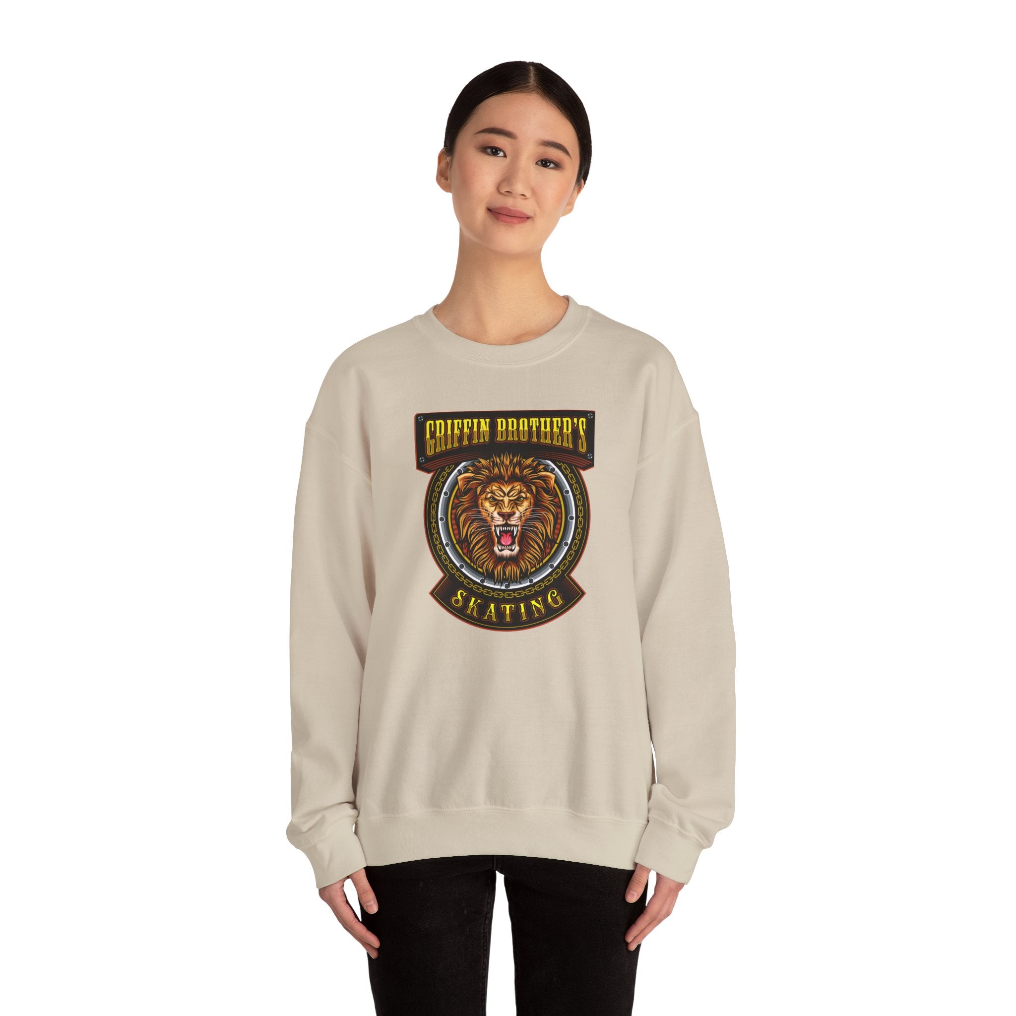 Griffin Brothers Skating Lion Crewneck Sweatshirt