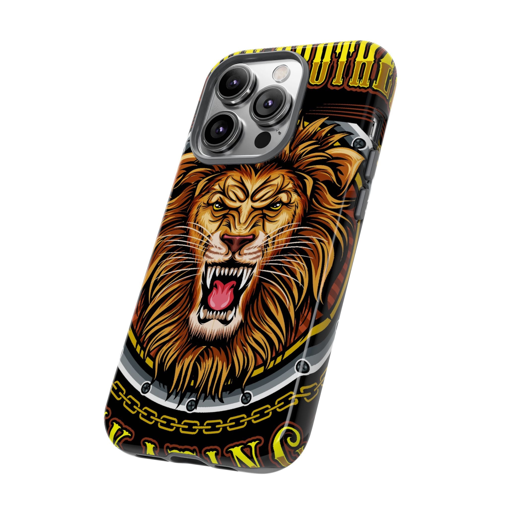 Lion King Tough Cases Phone Case — Fierce Roaring Lion Design, Protective Shockproof Cover