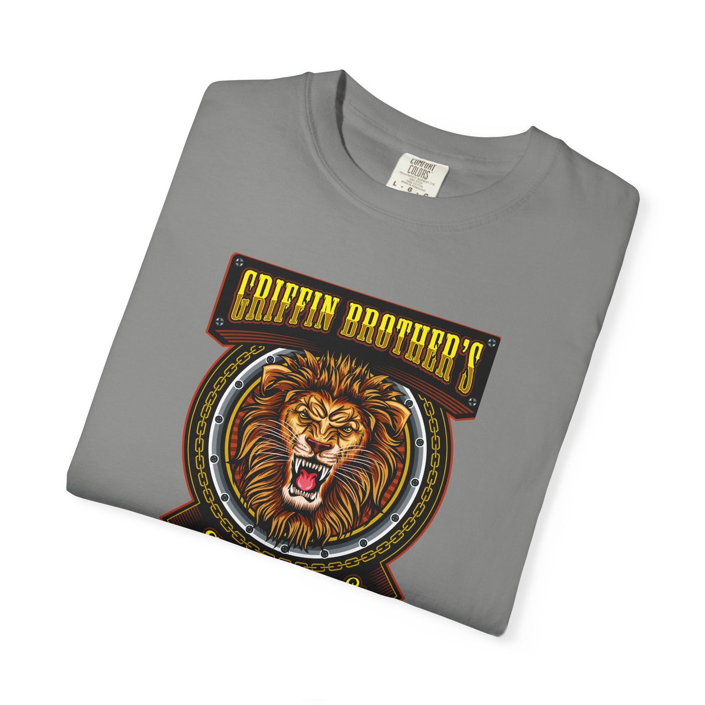 Griffin Brothers Skating Lion T-Shirt — Vintage Skate Crew Tee