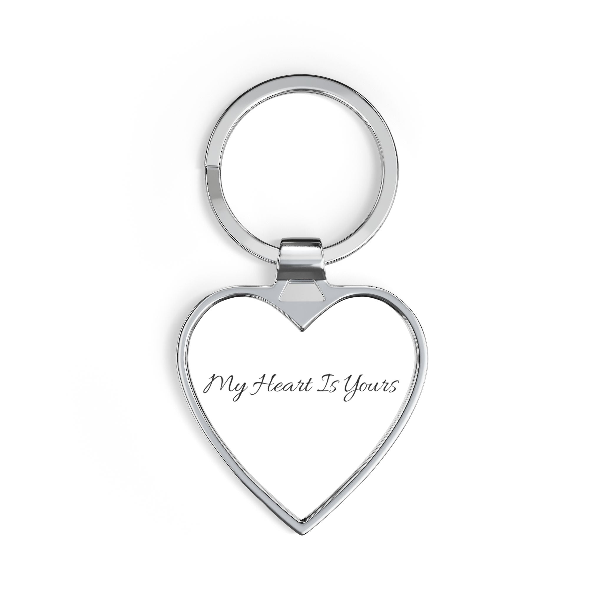 Engraved Heart Keychain - "My Heart Is Yours" Romantic Gift