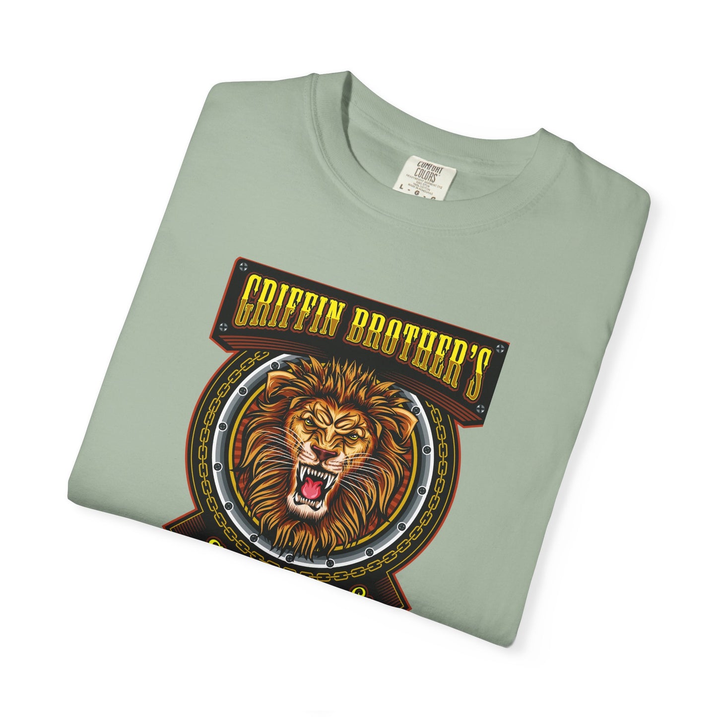 Griffin Brothers Skating Lion T-Shirt — Vintage Skate Crew Tee