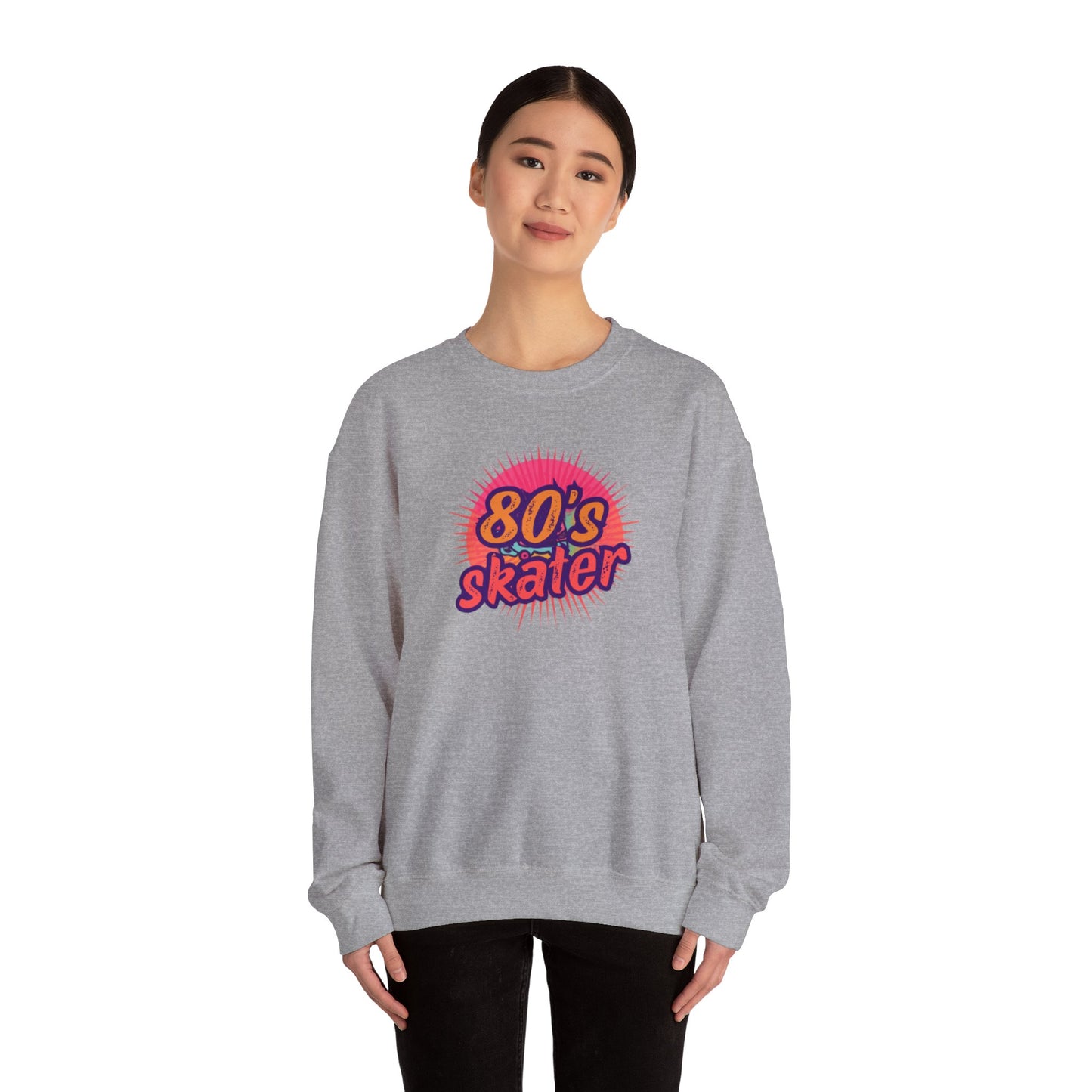 80's Skater Sweatshirt - Retro Skateboarding Crewneck