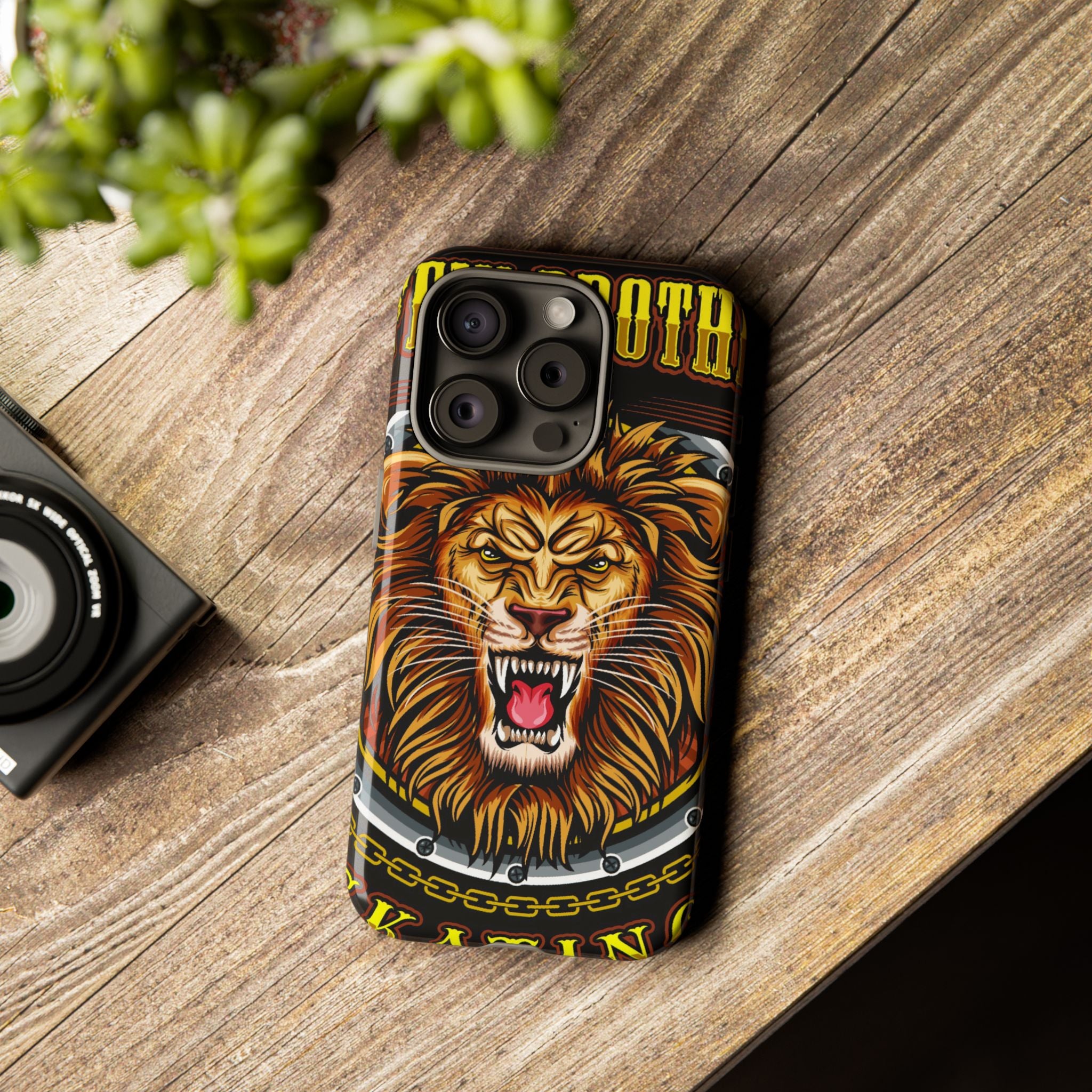 Lion King Tough Cases Phone Case — Fierce Roaring Lion Design, Protective Shockproof Cover