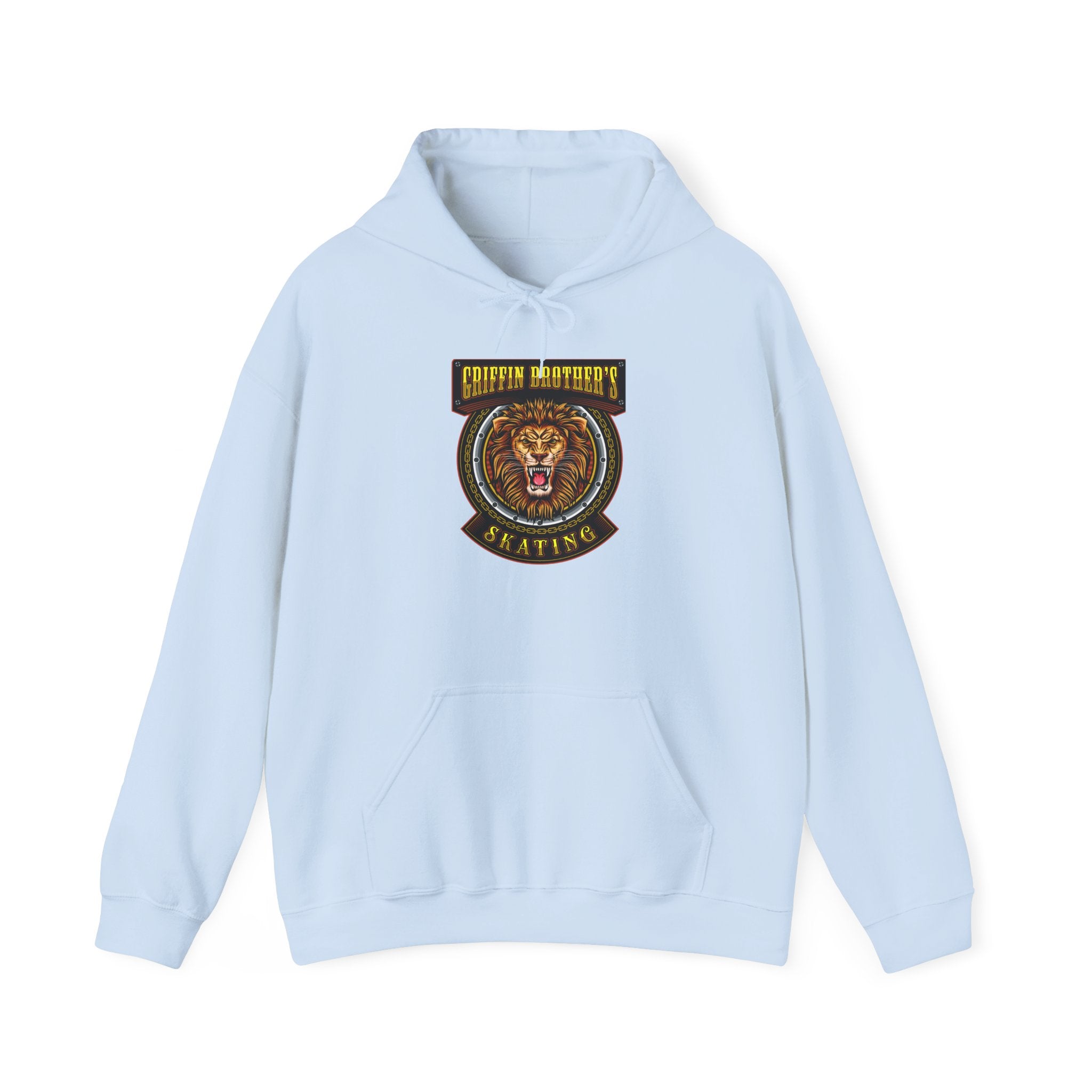 Griffin Authority Skating Hoodie — Vintage Lion Patch Graphic