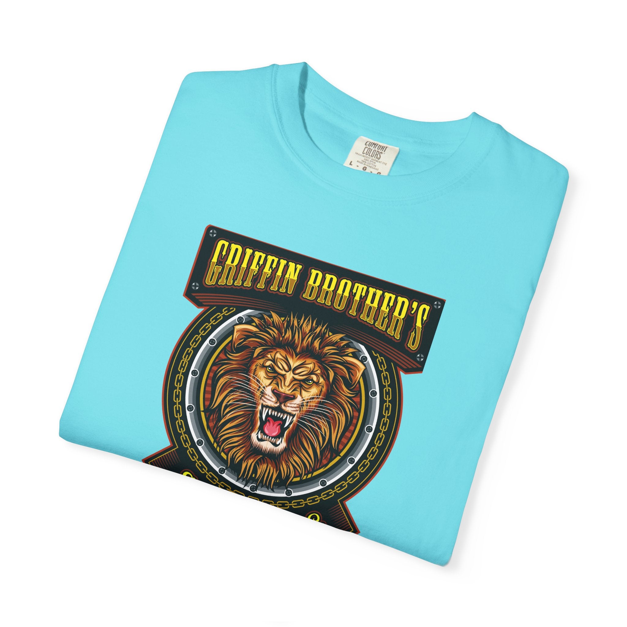 Griffin Brothers Skating Lion T-Shirt — Vintage Skate Crew Tee